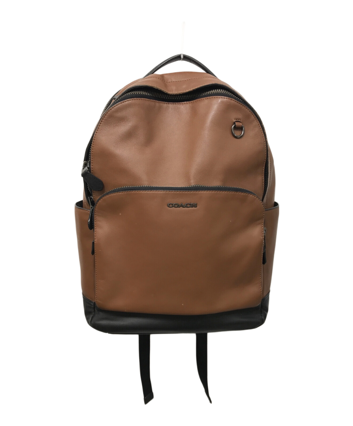COACH リュック バッグパック グラハム レザー ブラウン 紺 ロゴ金具