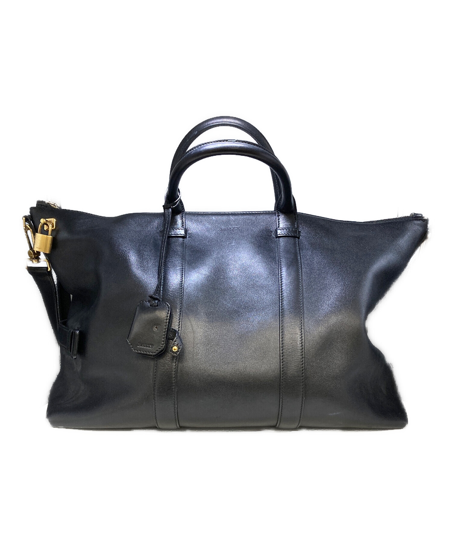 中古・古着通販】BALLY (バリー) 2WAYレザーバッグ ブラック｜ブランド 