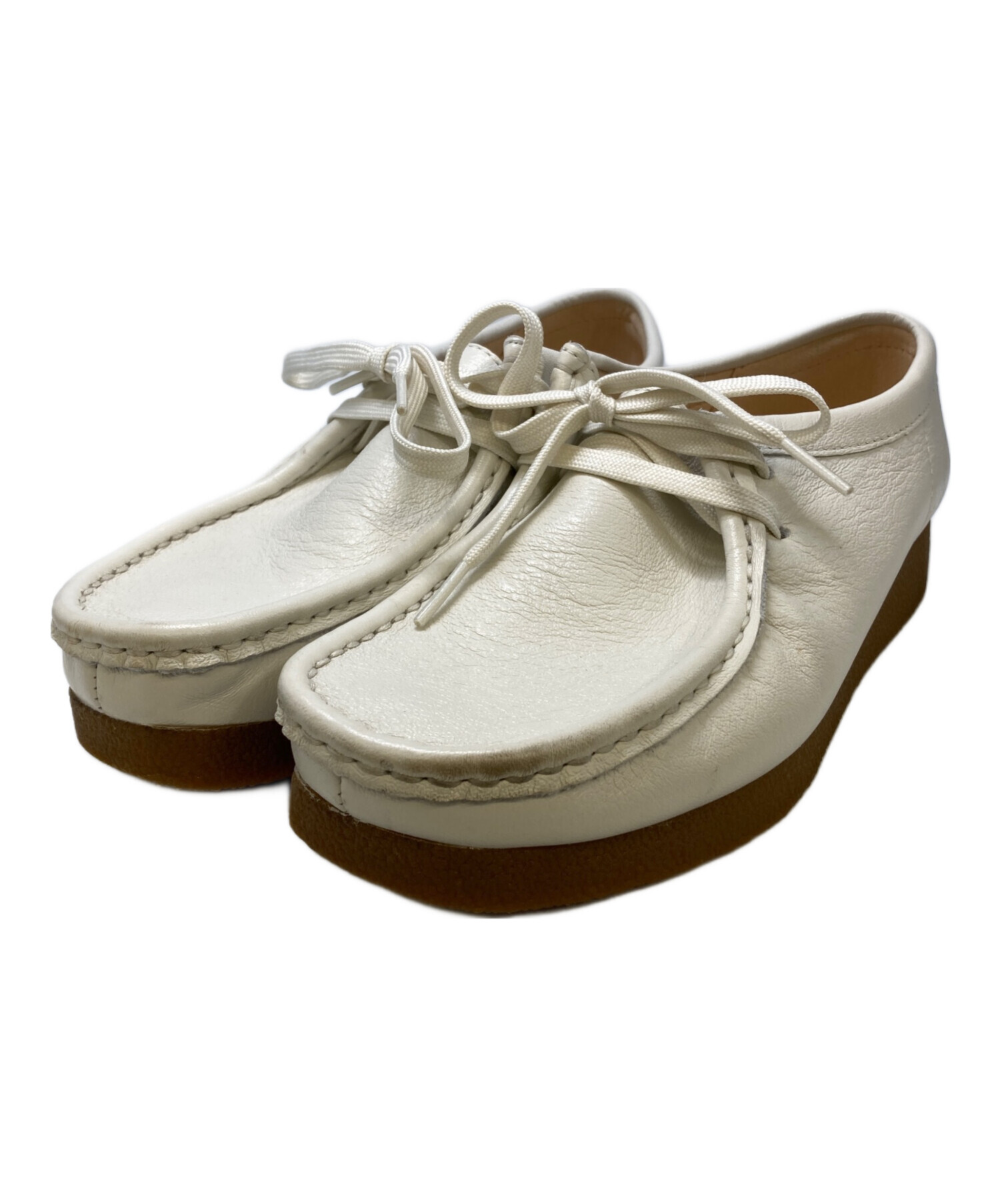 中古・古着通販】CLARKS (クラークス) ワラビーシューズ ホワイト 