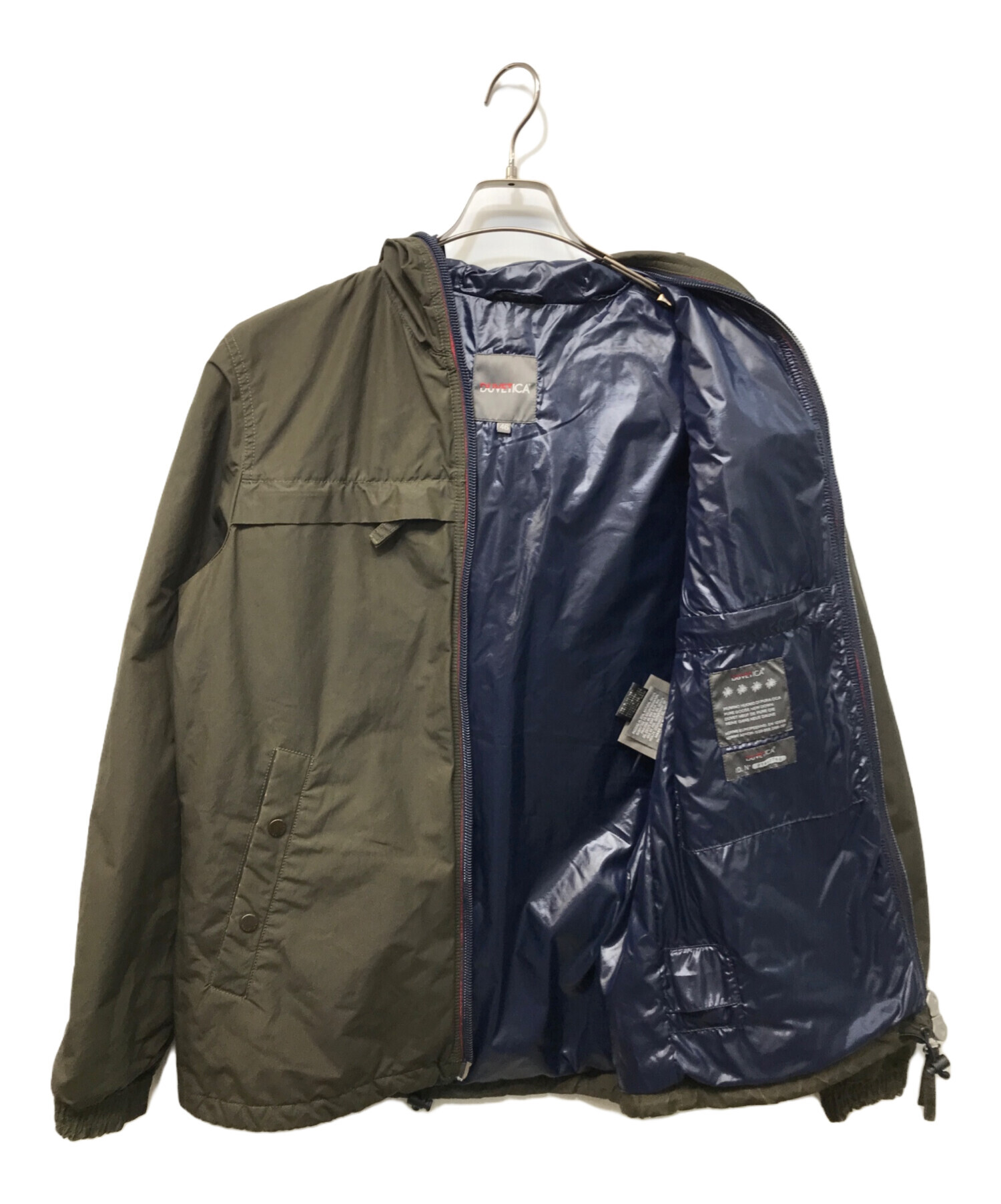 DUVETICA ダウンジャケット 46 ブラック×カーキ 中古・古着通販 