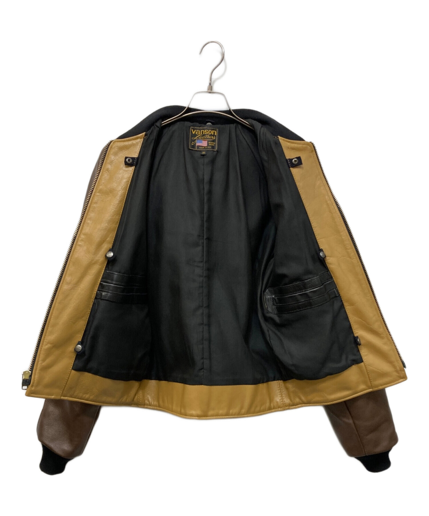 【美品】vanson TJV サイズ36 デカロゴ 希少【メンテナンス済】 美品】vanson TJV サイズ36 デカロゴ 希少【メンテナンス済】