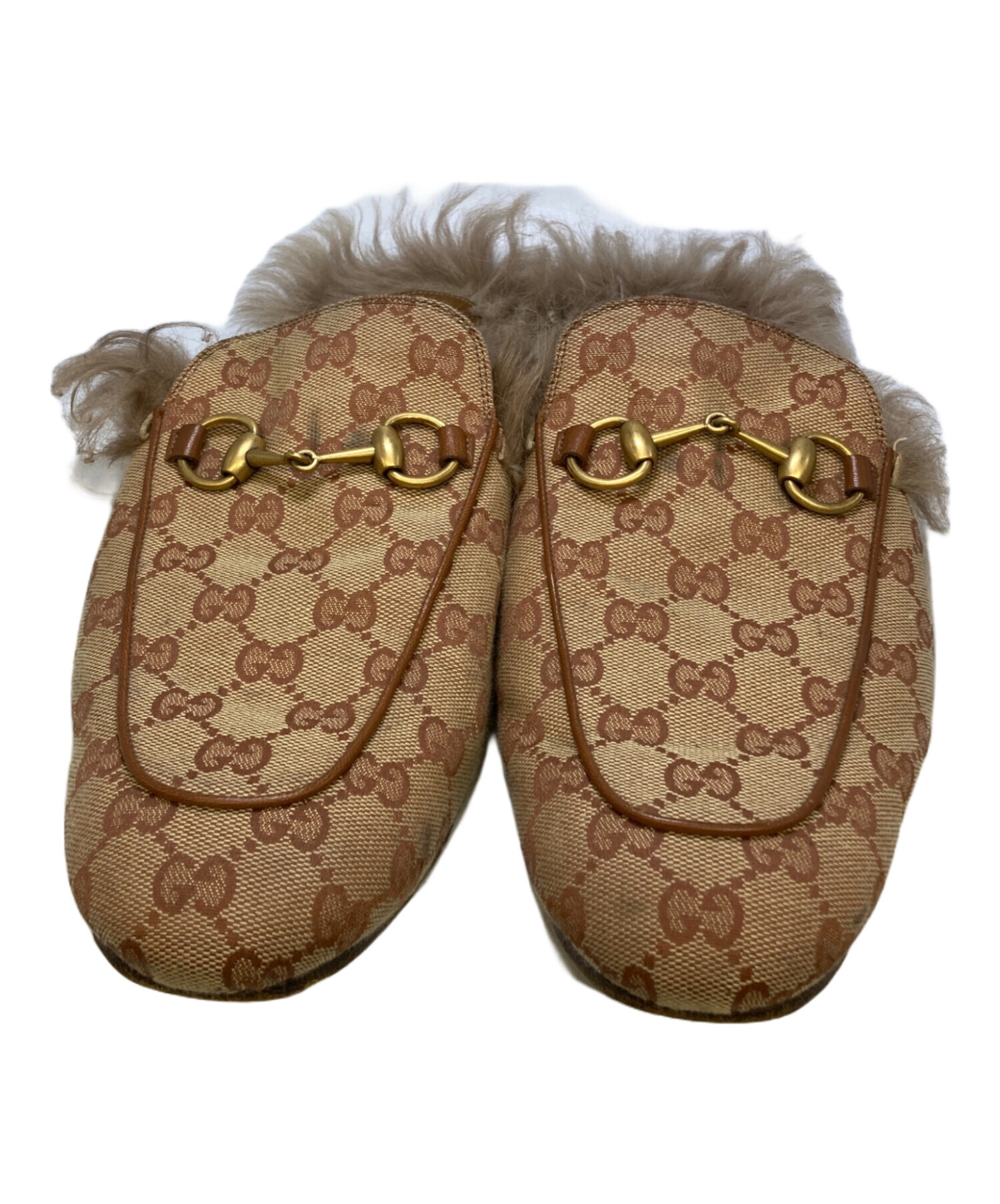 中古・古着通販】GUCCI (グッチ) Princertown GG柄スリッパ ベージュ