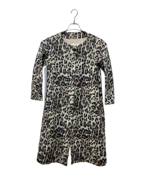 中古・古着通販】Chloe (クロエ) レオパードノーカラーコート ベージュ