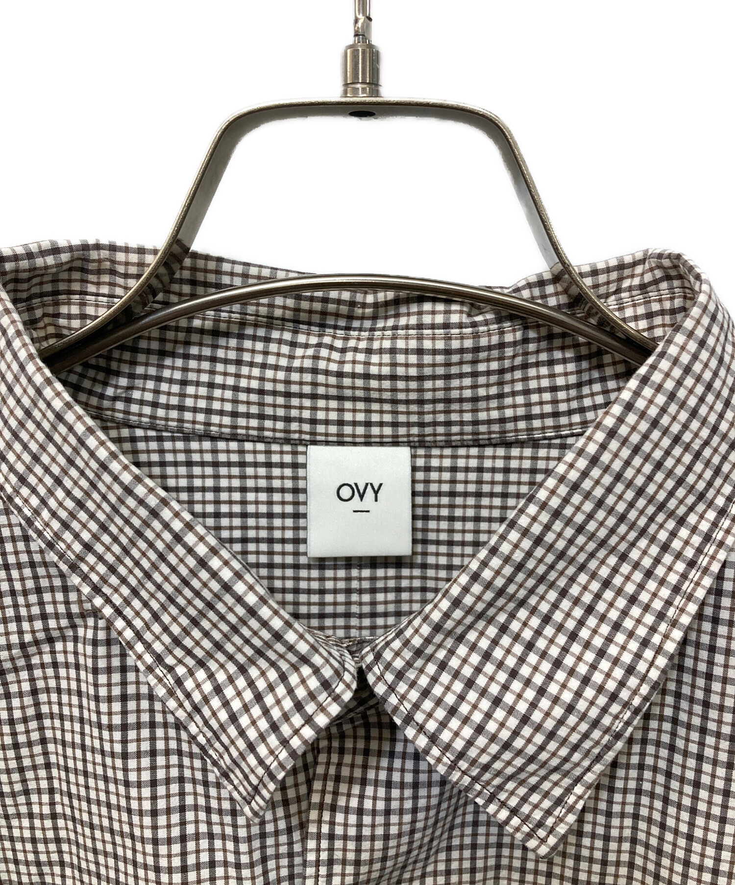 中古・古着通販】OVY (オヴィー) Cotton Poplin Pin Check Wide Shirts