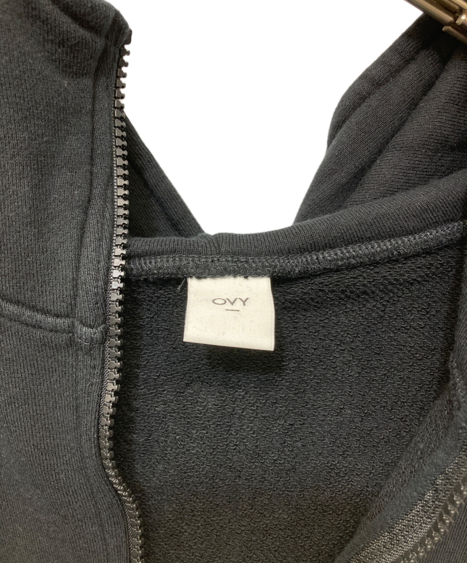 中古・古着通販】OVY (オヴィー) ハーフジップパーカー ブラック 