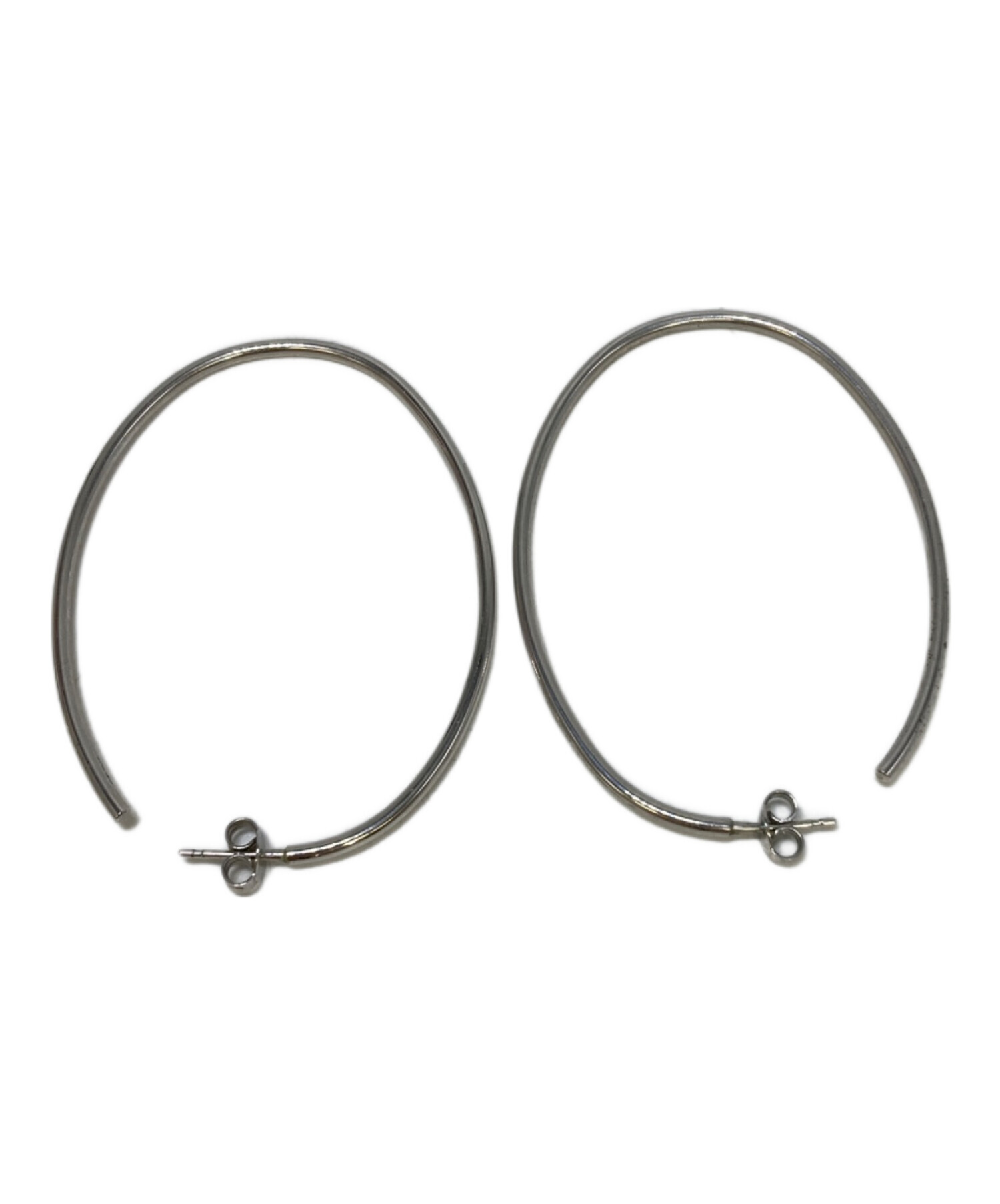 CELINE PARIS フープ / シルバーフィニッシュ 中古・古着通販】CELINE (セリーヌ) ノットスモールフープピアス