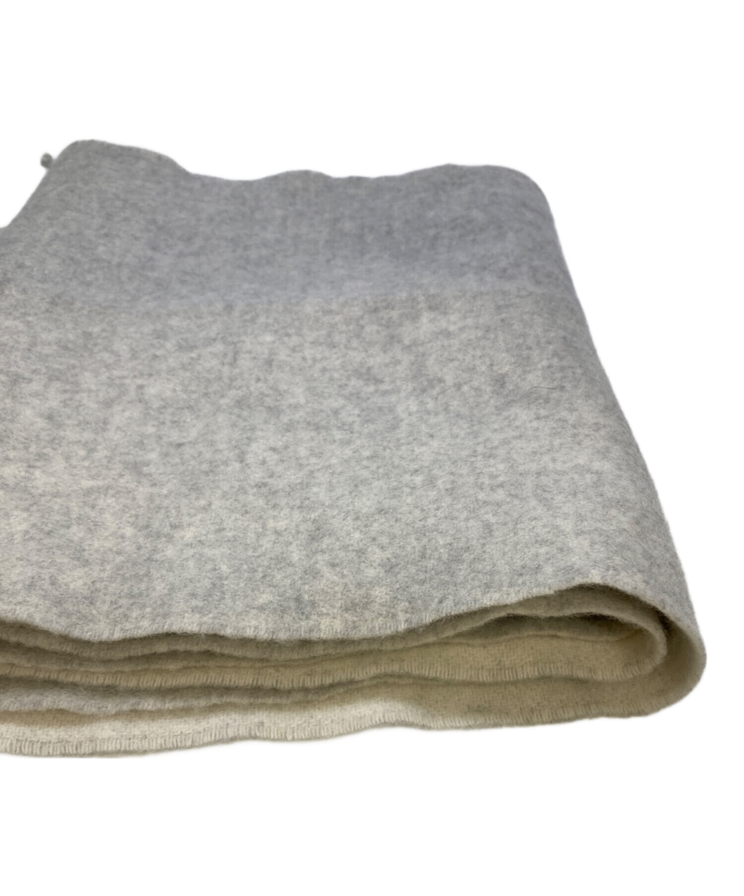 LOEWE バイカラーマフラー グレー/アイボリー ウール/カシミア｜LOEWE