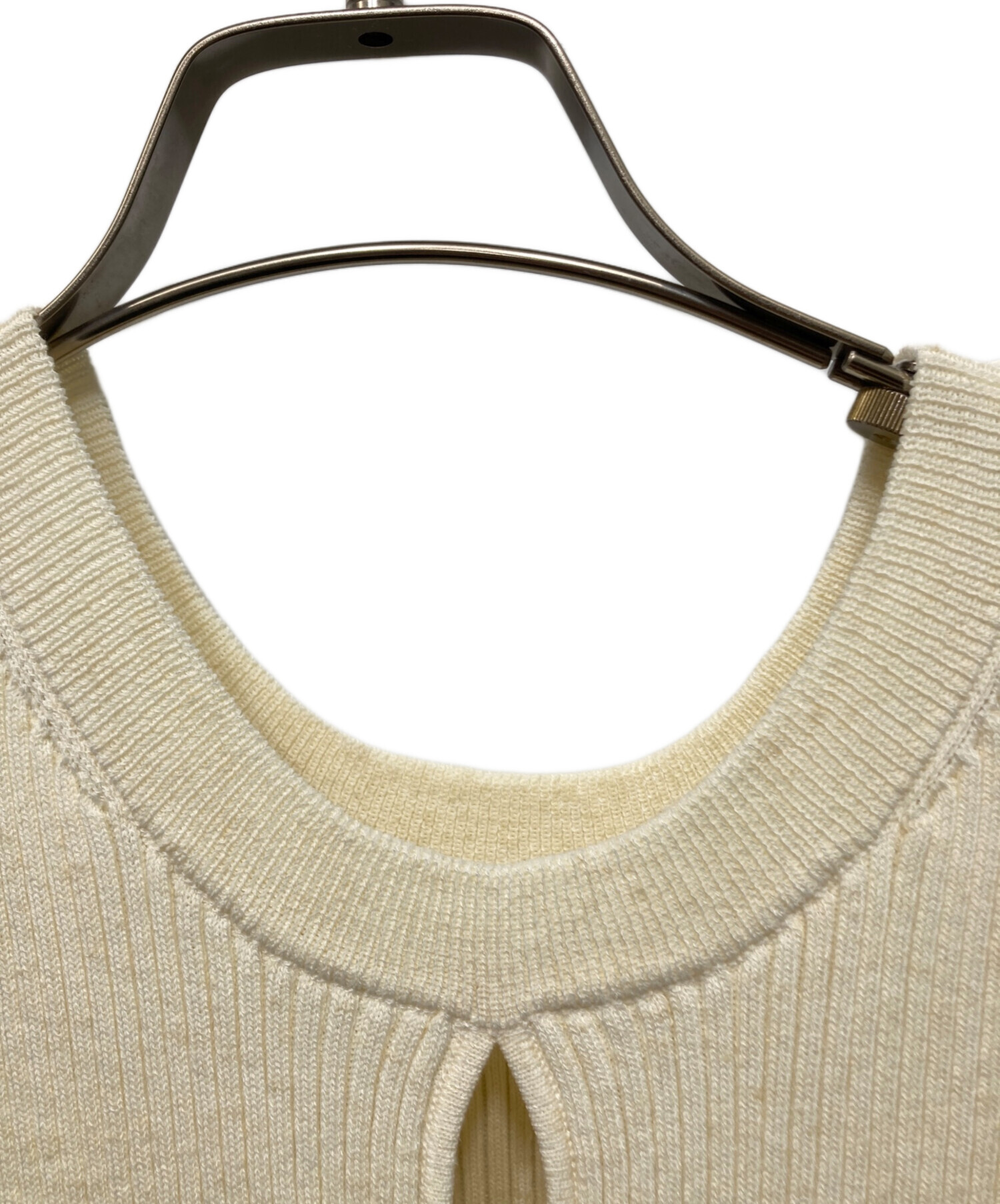 中古・古着通販】CLANE (クラネ) W FACE HALL KNIT TOPS アイボリー