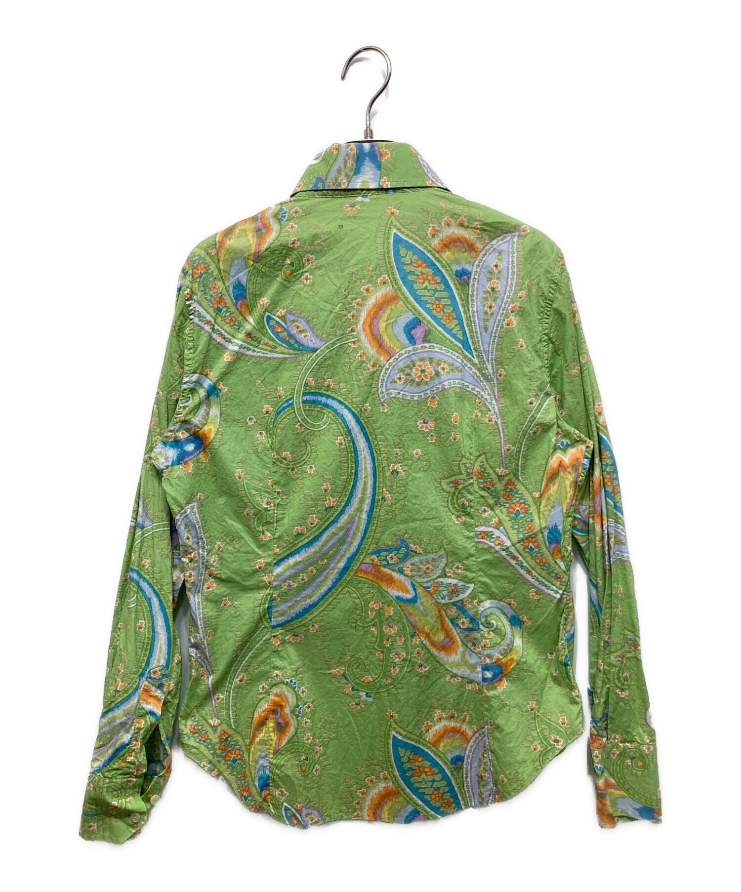 中古・古着通販】ETRO (エトロ) ペイズリー柄シャツ グリーン サイズ