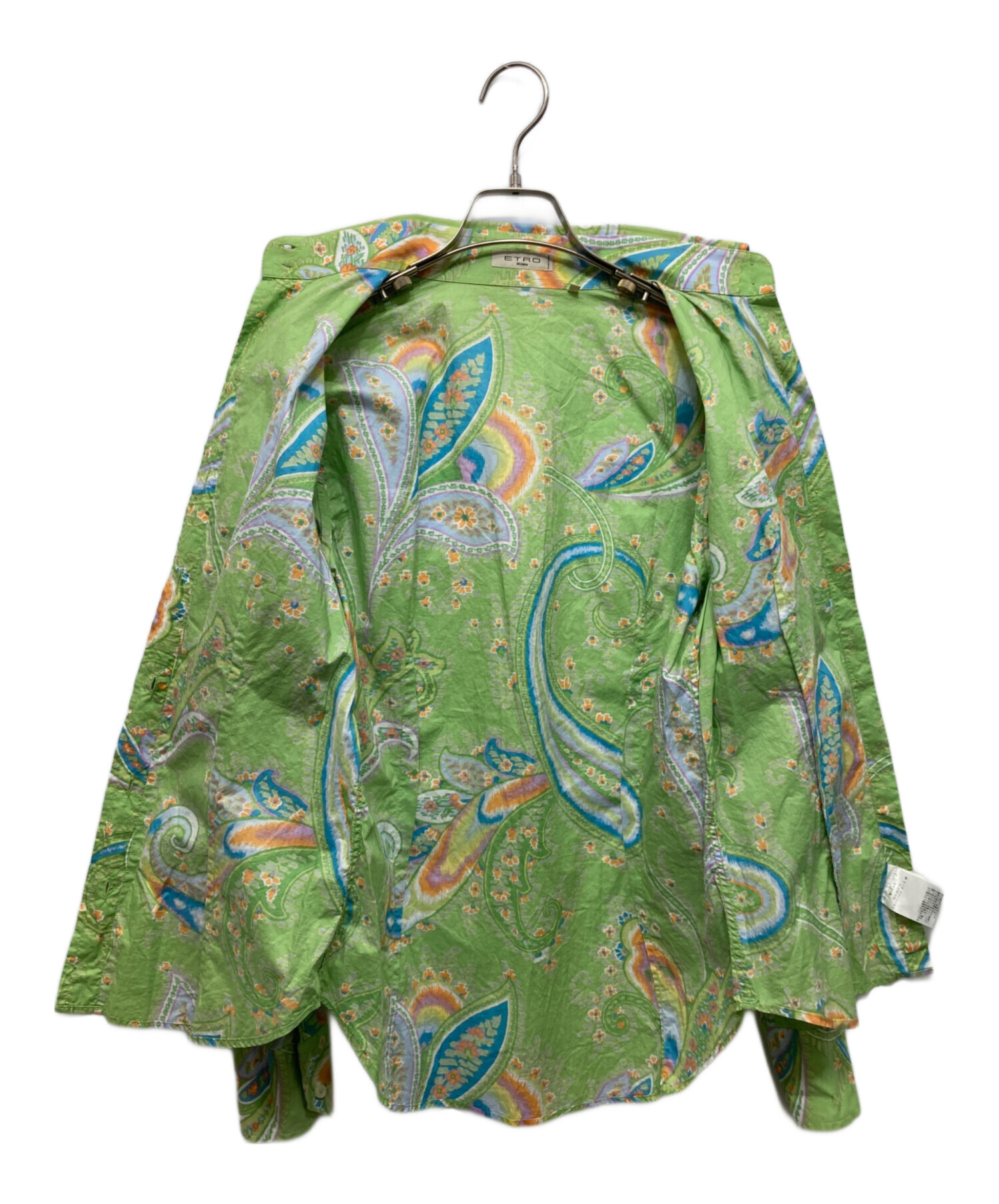 中古・古着通販】ETRO (エトロ) ペイズリー柄シャツ グリーン サイズ