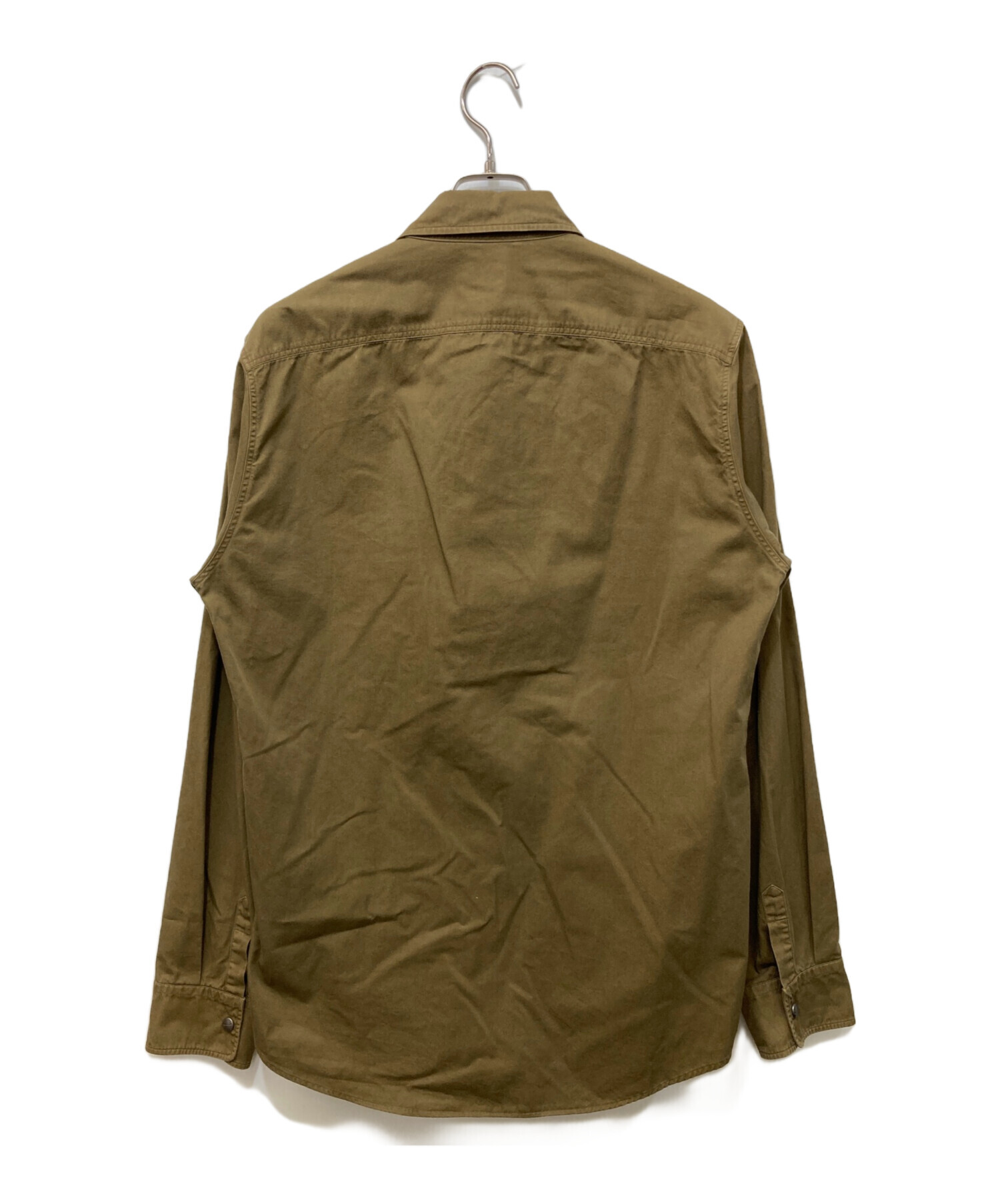 中古・古着通販】JIL SANDER (ジルサンダー) ストレッチシャツ カーキ 