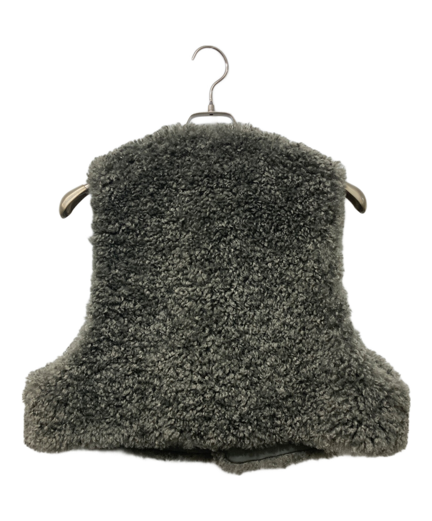 中古・古着通販】HYKE (ハイク) FAUX SHEARLING CROPPED VEST グレー