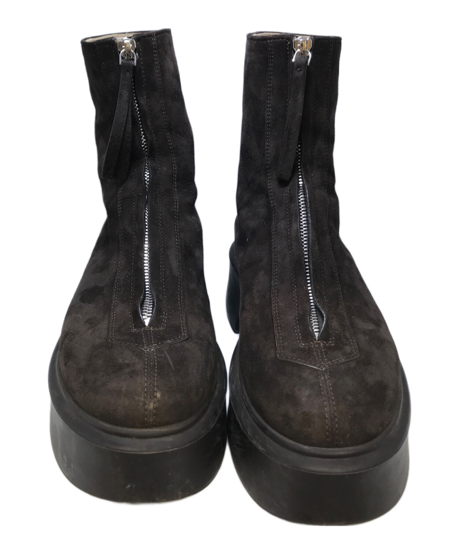 中古・古着通販】THE ROW (ザ ロウ) Zipped Boot スウェード ブラウン
