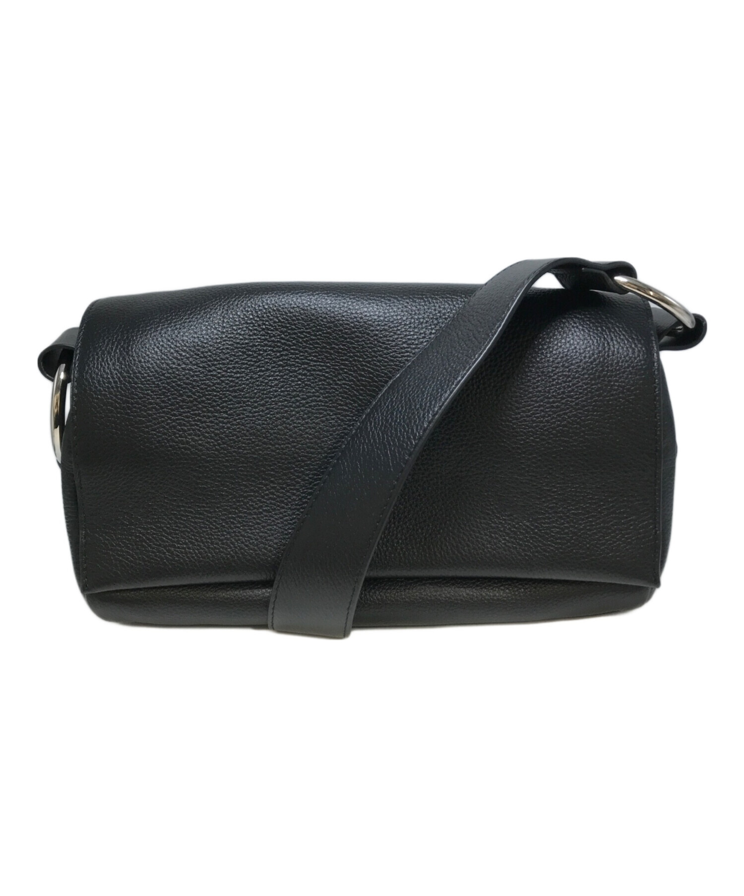 BEARDSLEY レザーボディバッグ ブラック 中古・古着通販】BEARDSLEY (ビアズリー) レザーボディバッグ ブラック