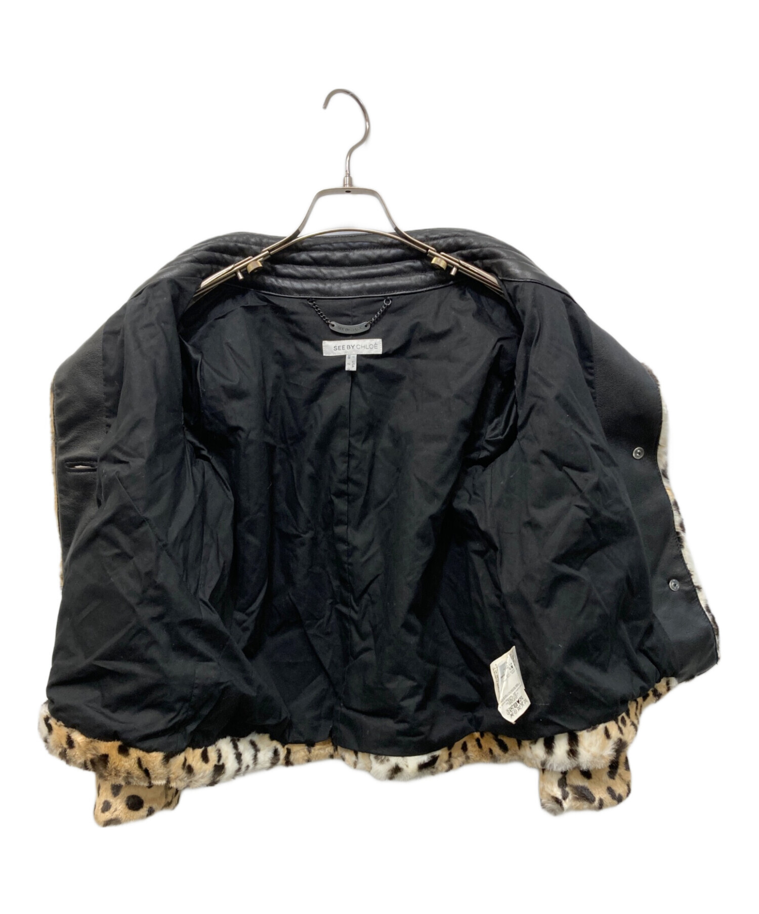 美品】SEE BY CHLOE シーバイクロエ レオパードコート ベージュ bt18 