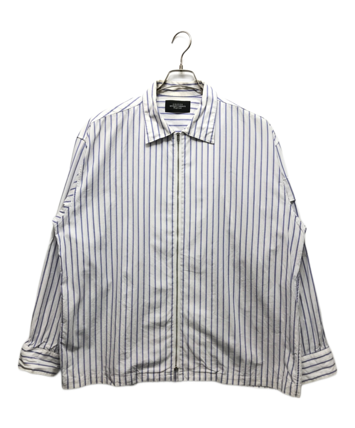 中古・古着通販】UNUSED (アンユーズド) Zip-up striped shirt