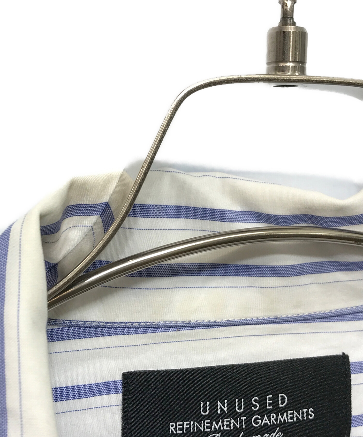 中古・古着通販】UNUSED (アンユーズド) Zip-up striped shirt