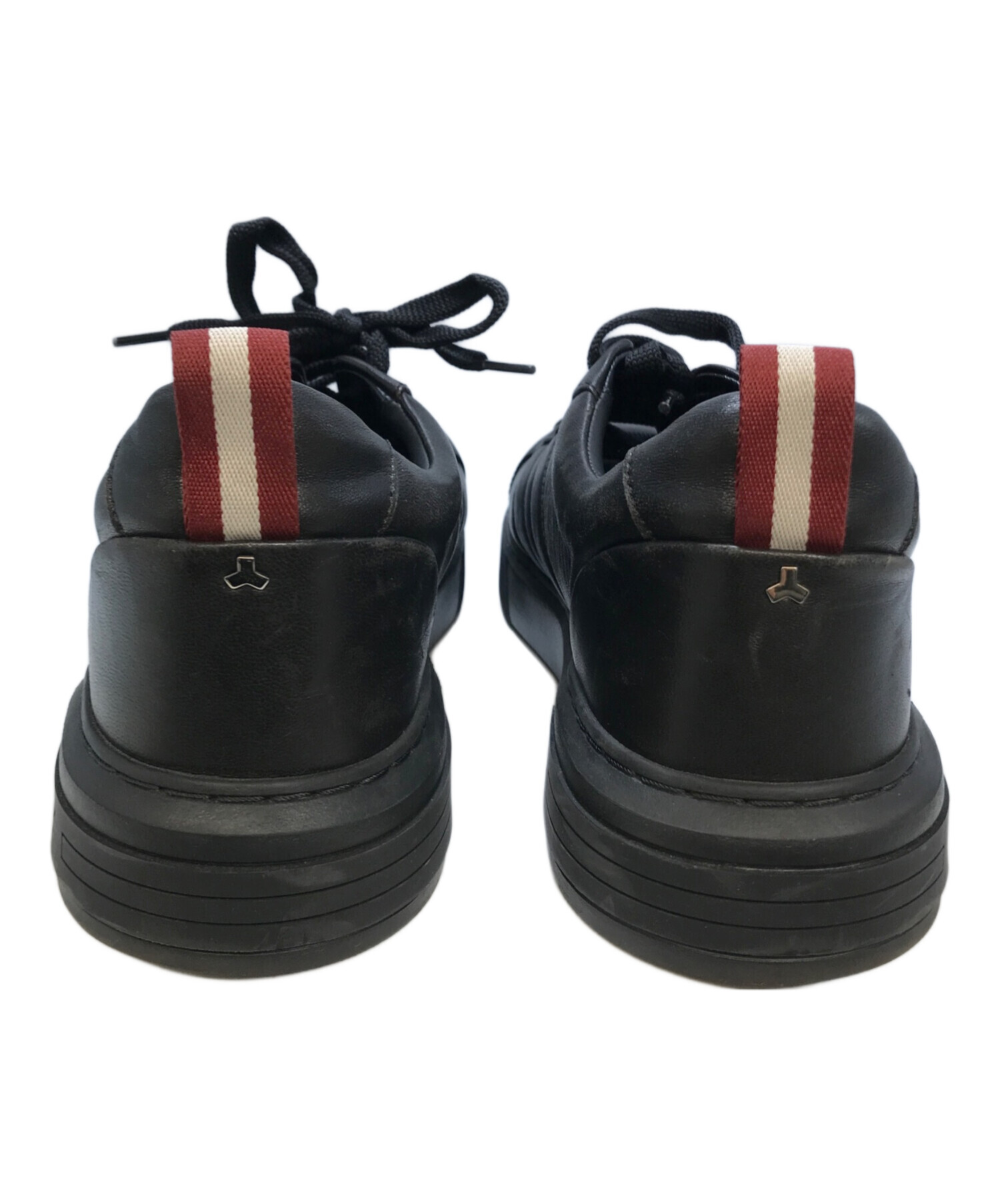 中古・古着通販】BALLY (バリー) レザースニーカー ブラック サイズ:US
