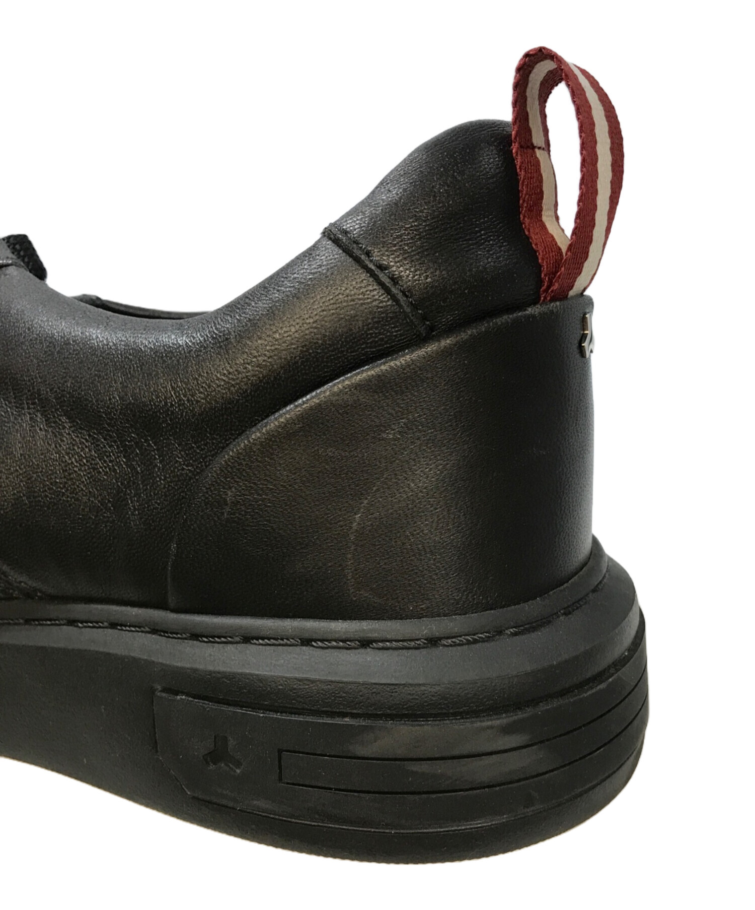 中古・古着通販】BALLY (バリー) レザースニーカー ブラック サイズ:US