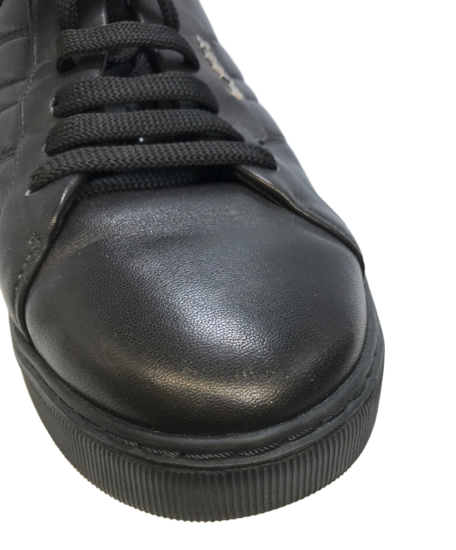 BALLY レザー スニーカー ブラック 中古・古着通販】BALLY (バリー) レザースニーカー ブラック サイズ:US