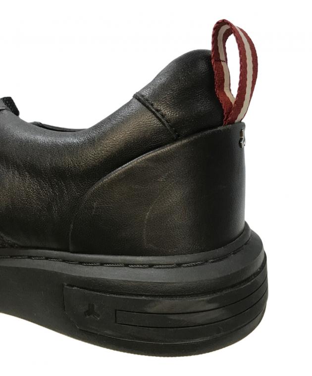 中古・古着通販】BALLY (バリー) レザースニーカー ブラック サイズ:US