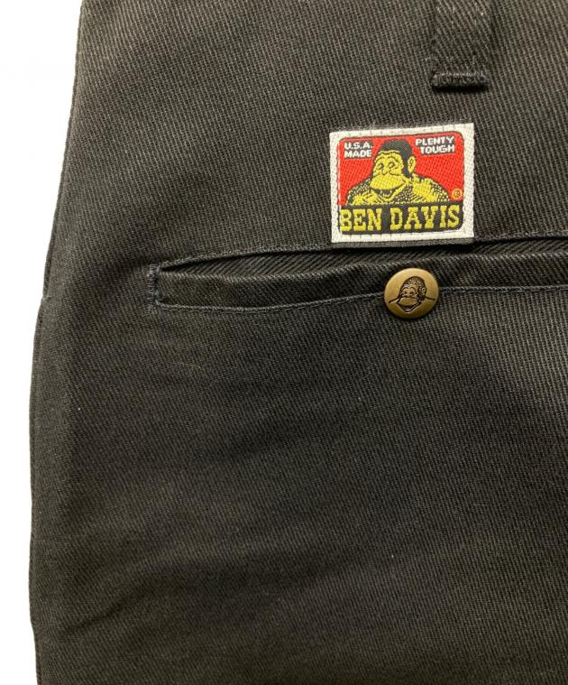 Ben davis フリスコ ブラック 黄色タグ サスペンダーボタン w38 BEN DAVIS(ベンデイビス) 80's~90's FRISCO PANTS - 100% Cotton Made