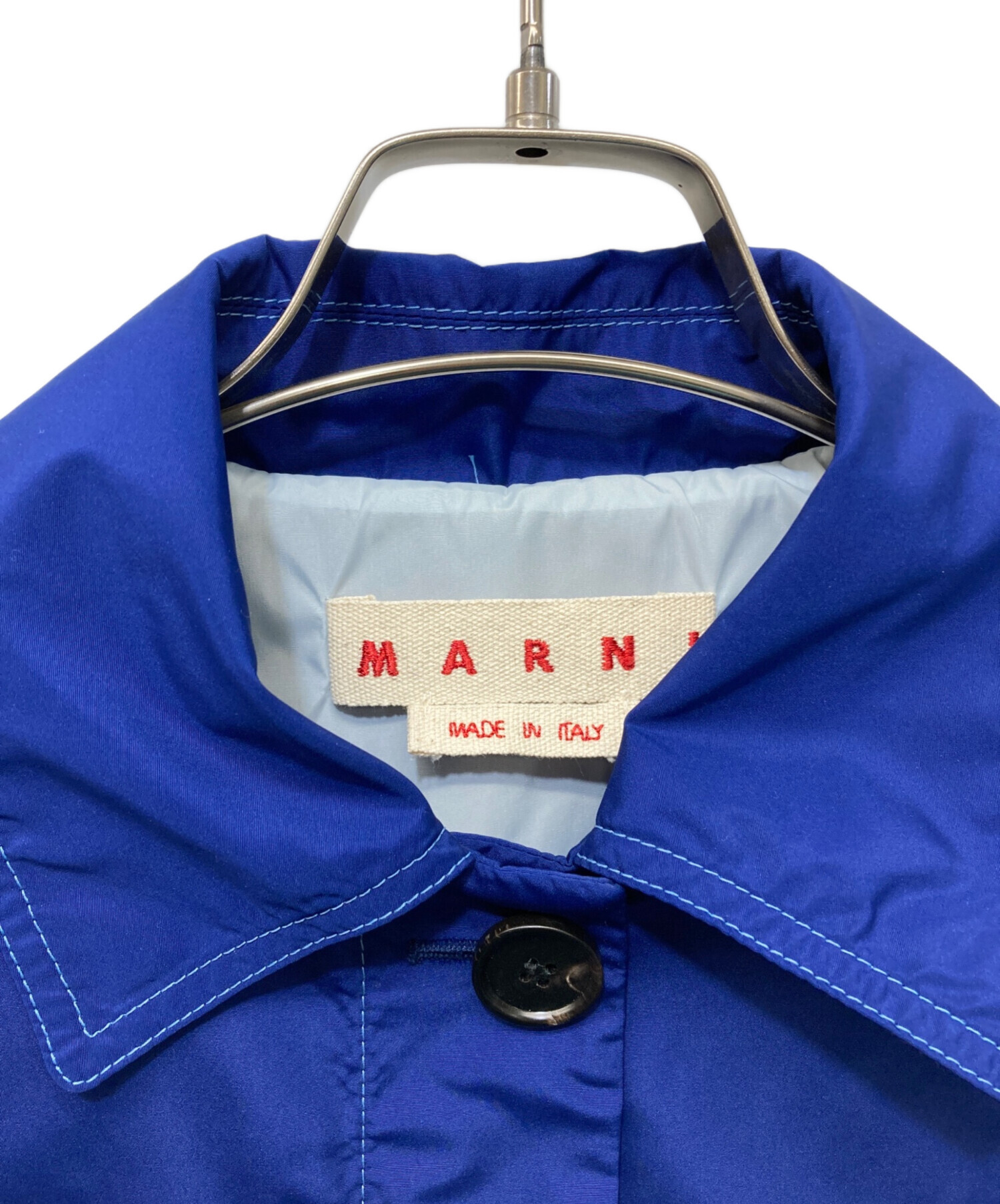 MARNI ネイビー ナイロンジャケット MARNI マルニ 切り替え 2トーン ナイロンパーカー JUMU0046QS S52126