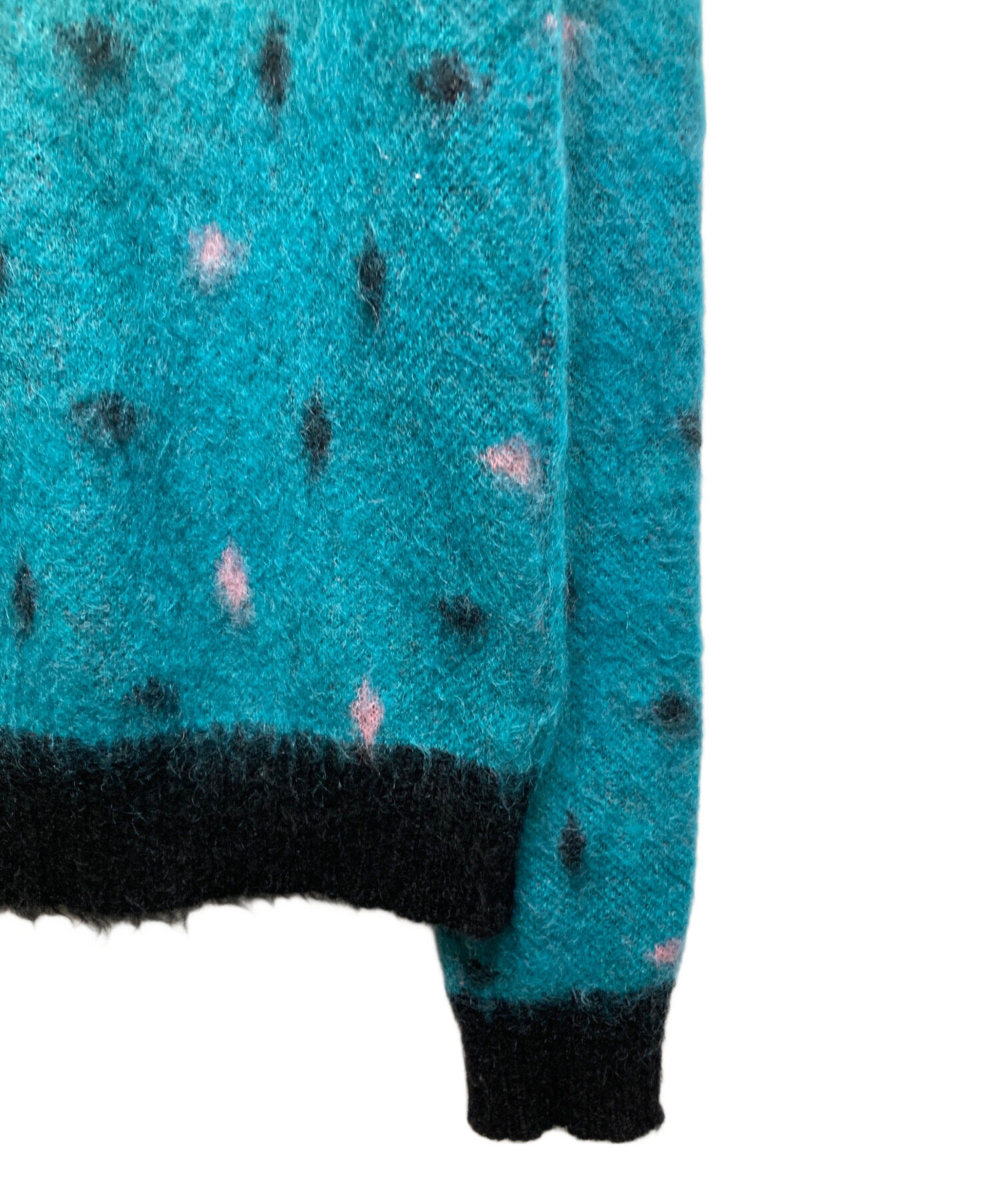 WACKO MARIA DIAMOND MOHAIR KNIT CARDIGAN