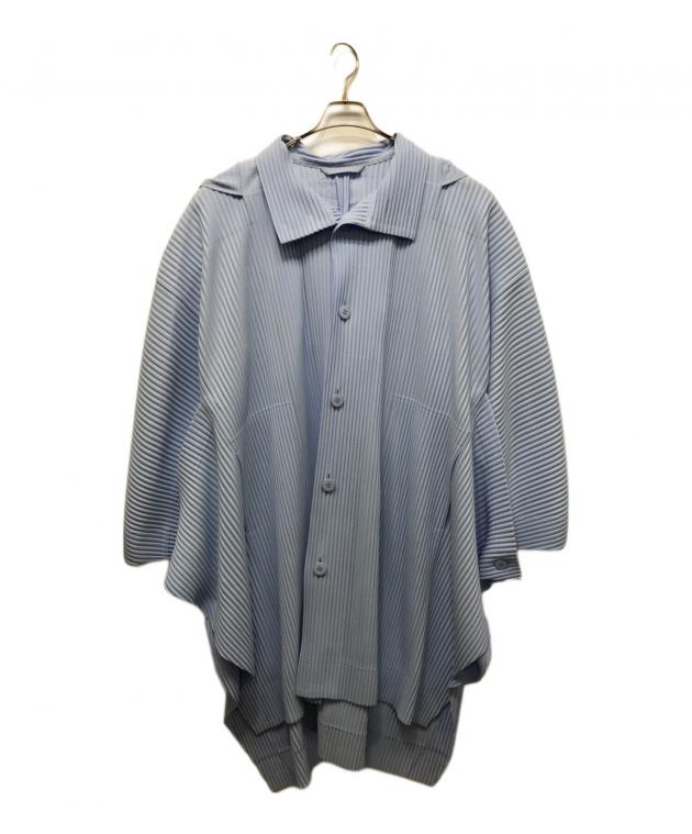 オムプリッセイッセイミヤケ フーディ ポンチョカーディガン マント ミドル丈 中古・古着通販】HOMME PLISSE ISSEY MIYAKE (オム プリッセ イッセイ