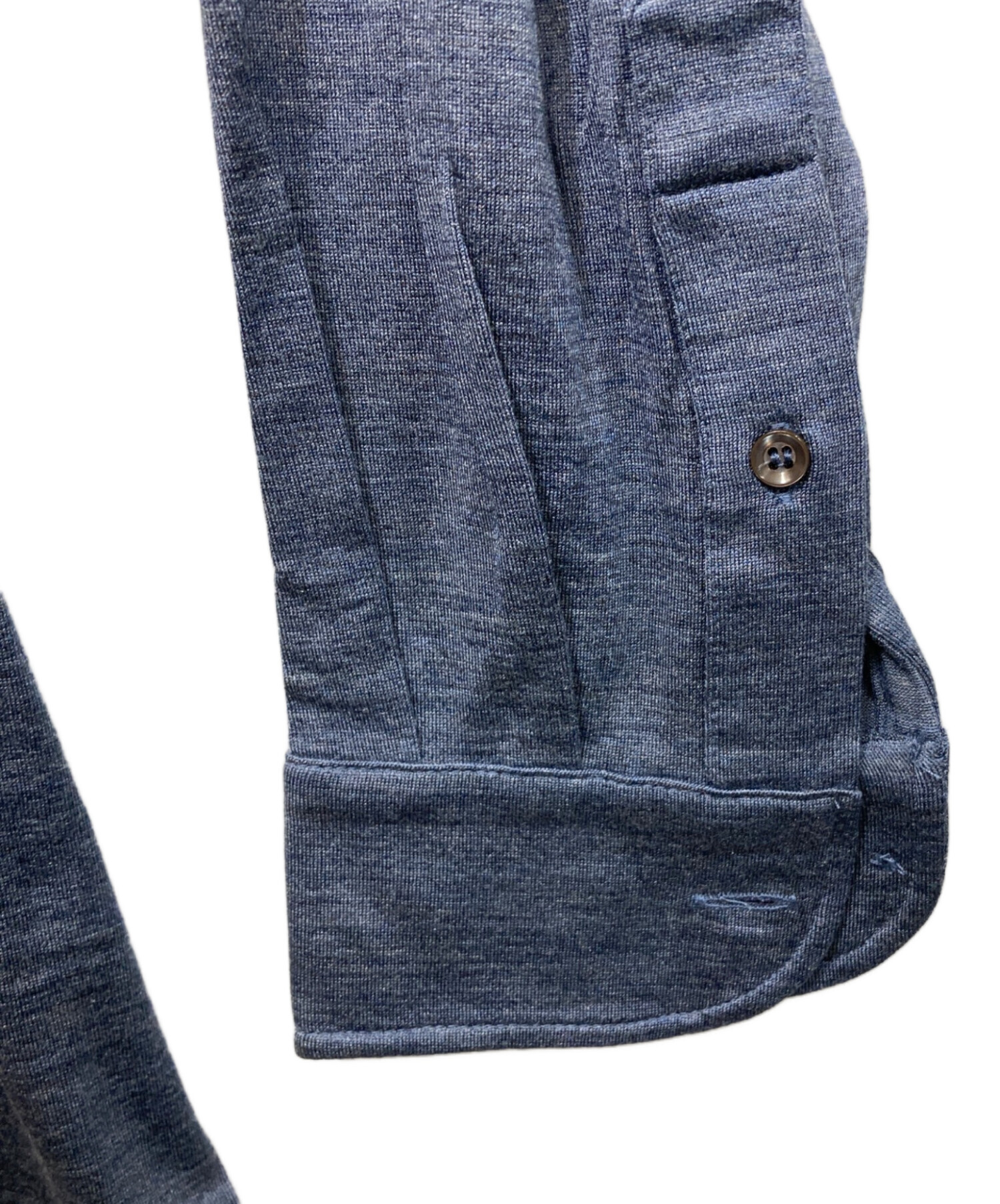 HERMESヴィンテージ シルクシャツ 中古・古着通販】HERMES (エルメス) シルク混シャツ ネイビー サイズ