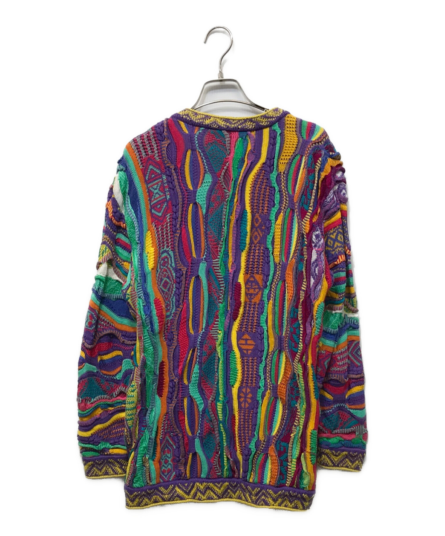 中古・古着通販】Coogi (クージー) 3Dニットカーディガン パープル
