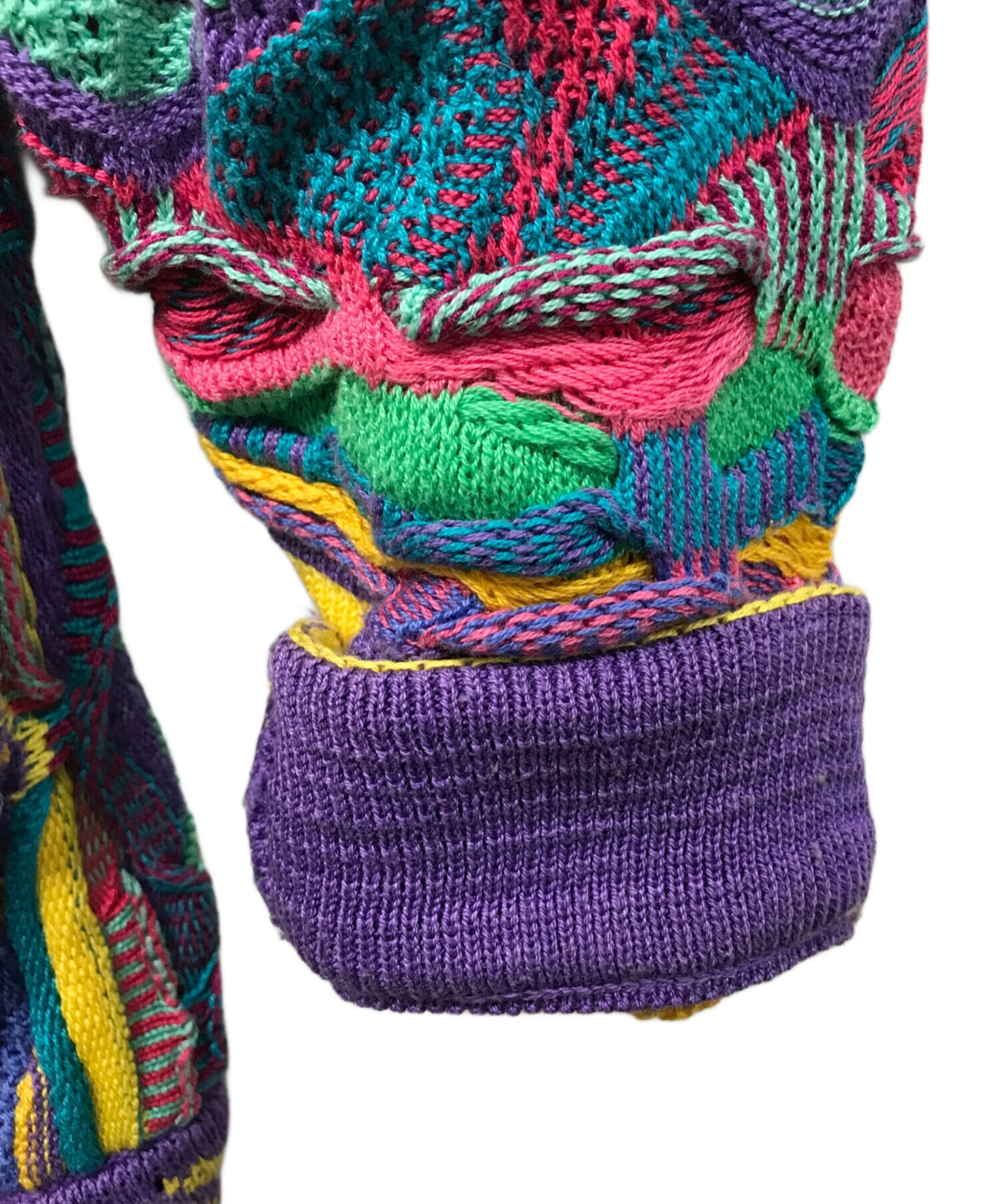 【Vintage】COOGI 3D KNIT CARDIGAN 中古・古着通販】Coogi (クージー) 3Dニットカーディガン スカイブルー