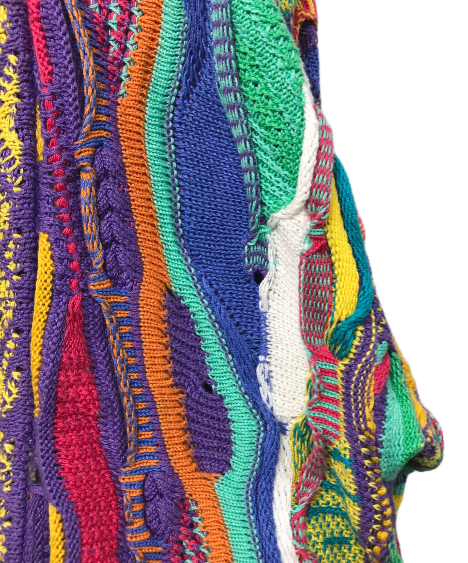 中古・古着通販】Coogi (クージー) 3Dニットカーディガン パープル