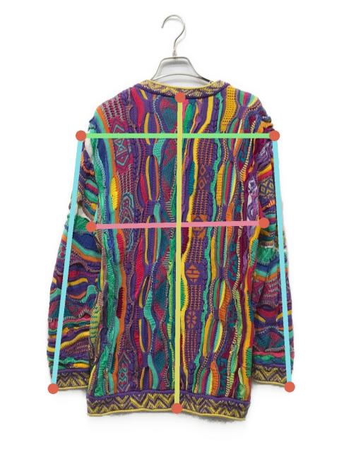 中古・古着通販】Coogi (クージー) 3Dニットカーディガン パープル