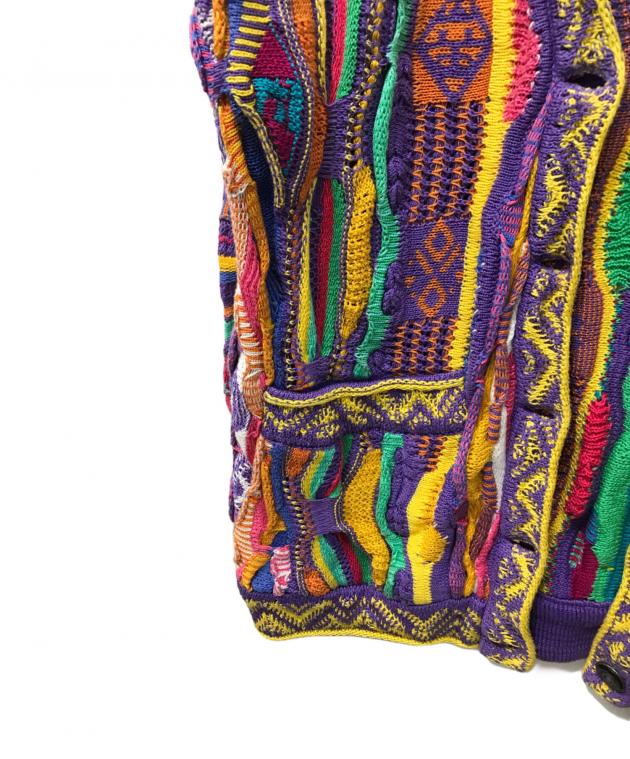 中古・古着通販】Coogi (クージー) 3Dニットカーディガン パープル