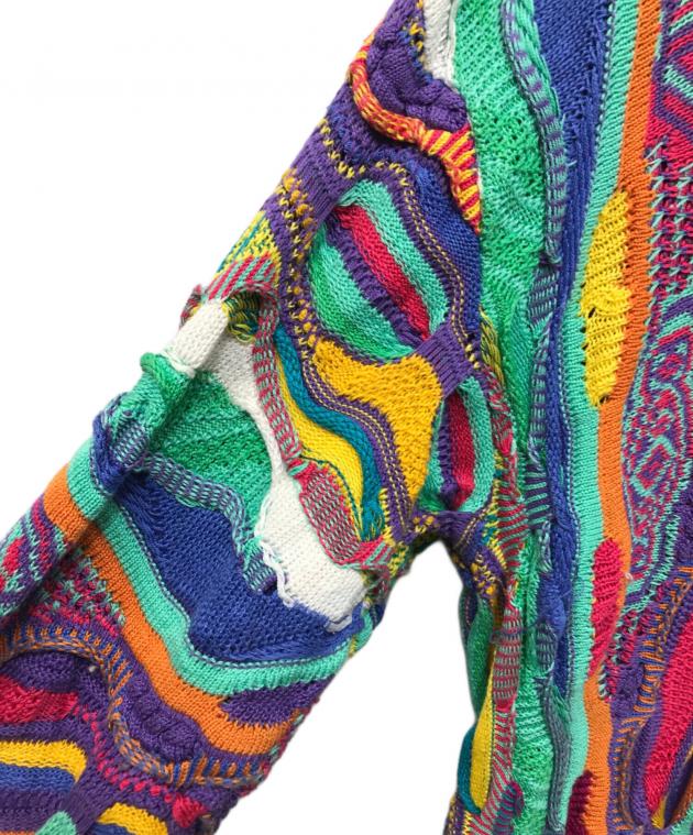 中古・古着通販】Coogi (クージー) 3Dニットカーディガン パープル