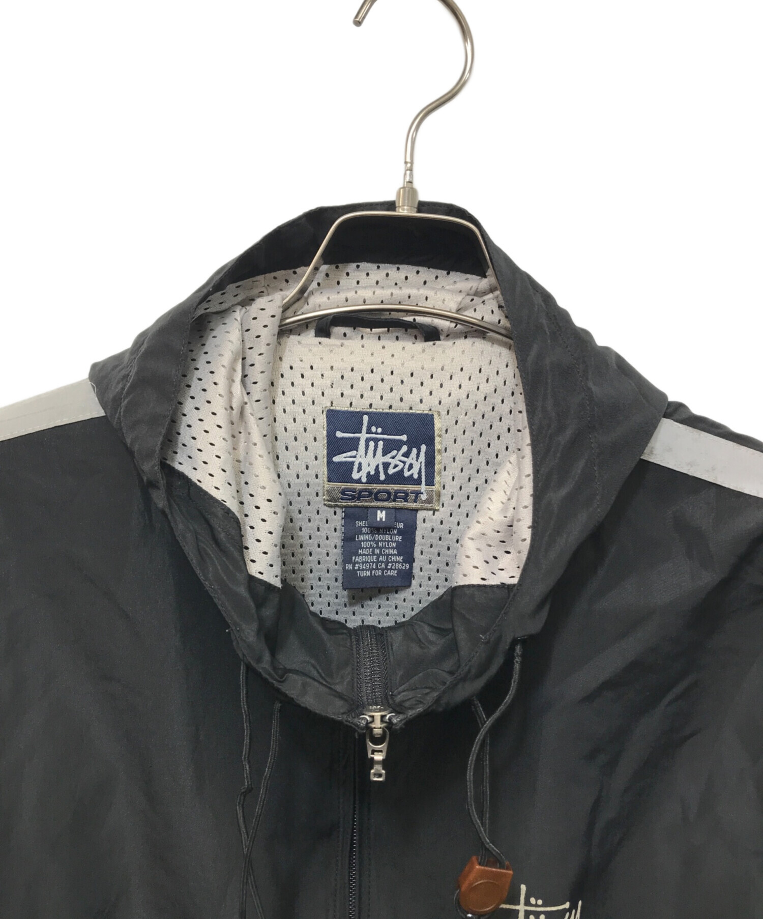 STUSSY スポーツジャケット ブラック 中古・古着通販】stussy SPORT (ステューシー スポーツ) サイドライン
