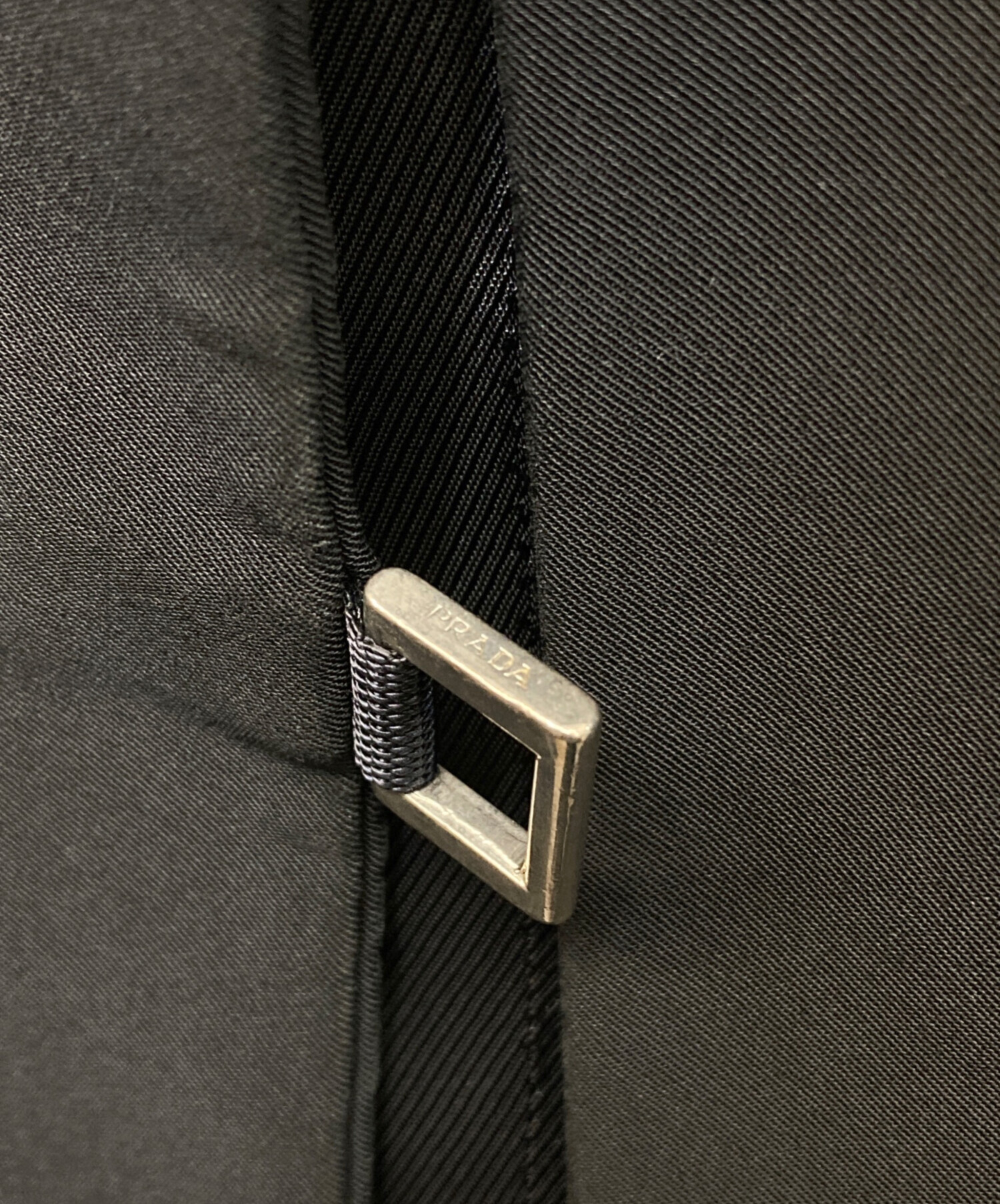 【新品未使用】PRADA ジャケット　ブラック　42 中古・古着通販】PRADA (プラダ) ロゴベルトデザインジャケット