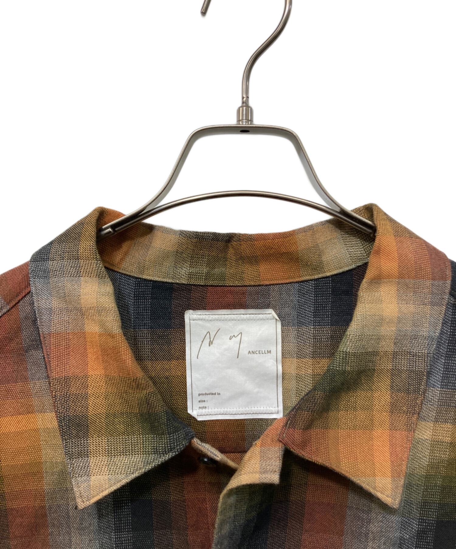 中古・古着通販】ANCELLM (アンセルム) R/C CHECK CRASH LS SHIRT 