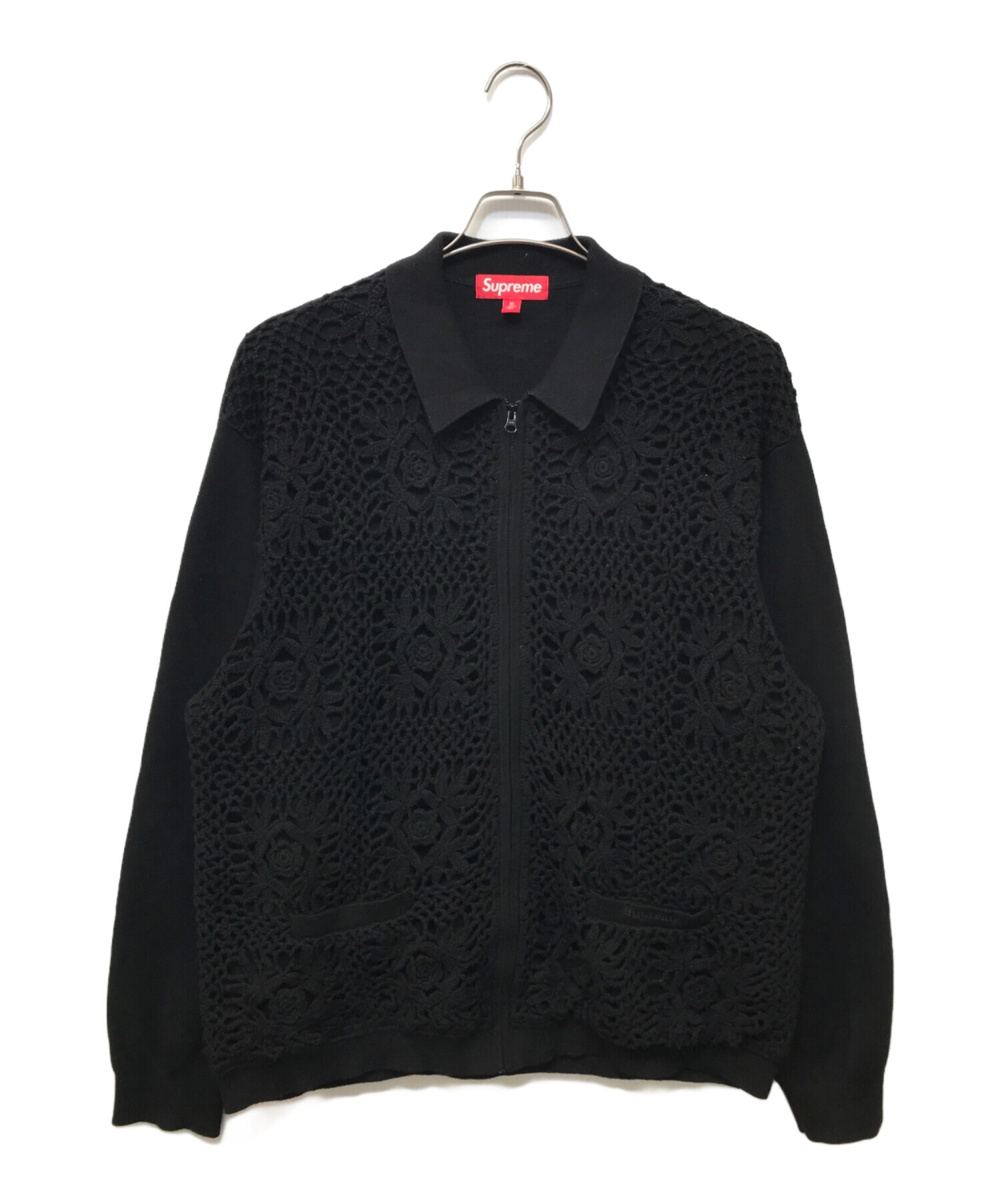 Supreme カーディガン XL ブラック Supreme Textured Knotted Cardigan Black Pink Blue 3colors Size S