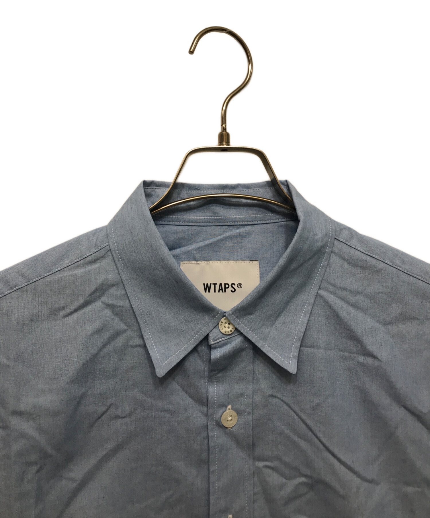 WTAPS ダークグレー ナイロンシャツ サイズ X 04 中古・古着通販】WTAPS (ダブルタップス) COOLMAX シャンブレーシャツ
