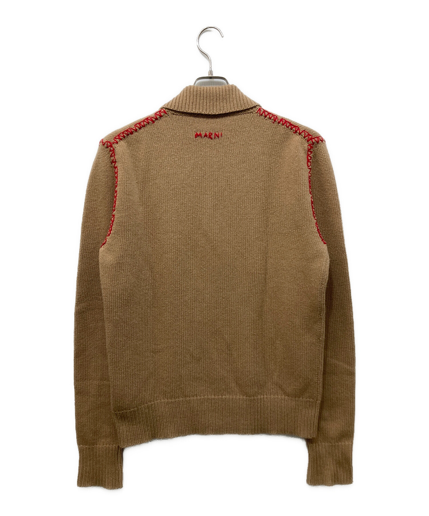 中古・古着通販】MARNI (マルニ) ウールカシミヤニットポロ ブラウン