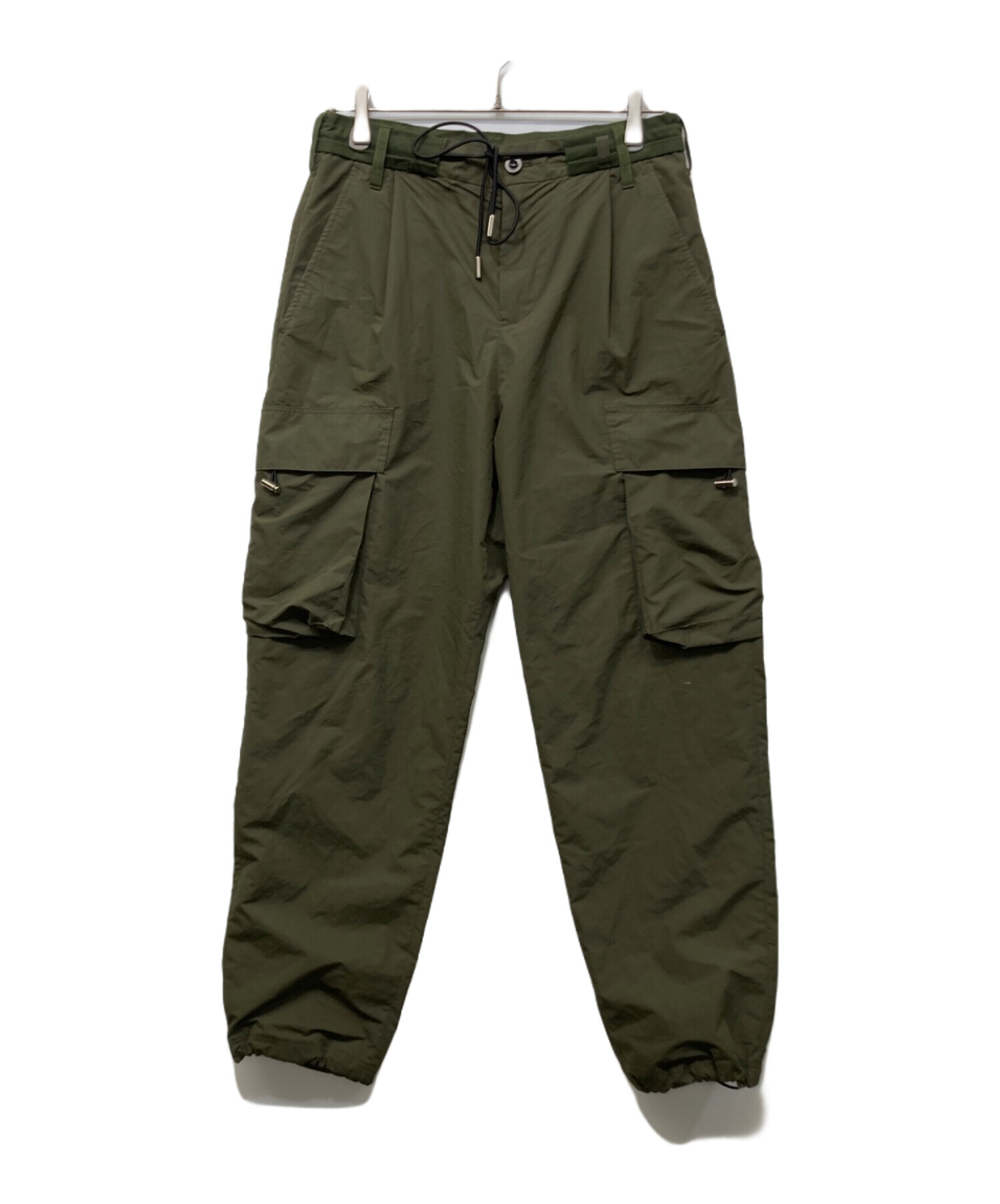 新品　sacai サカイ リップストップ カーゴパンツ カーキ サイズ1 中古・古着通販】sacai (サカイ) Rip Stop Mix Pants カーキ サイズ:1