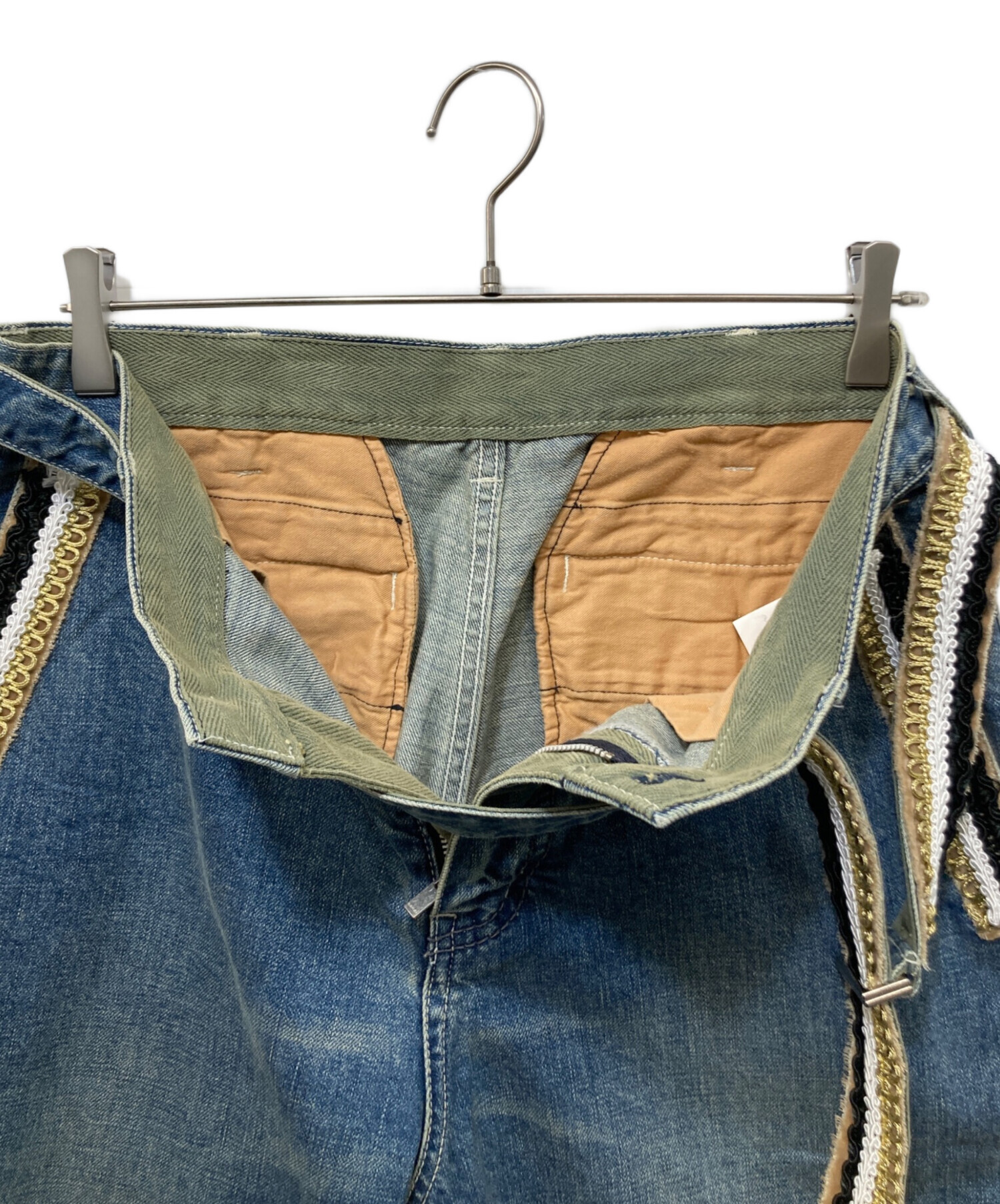 中古・古着通販】sacai (サカイ) ベルテッドワイドデニムパンツ