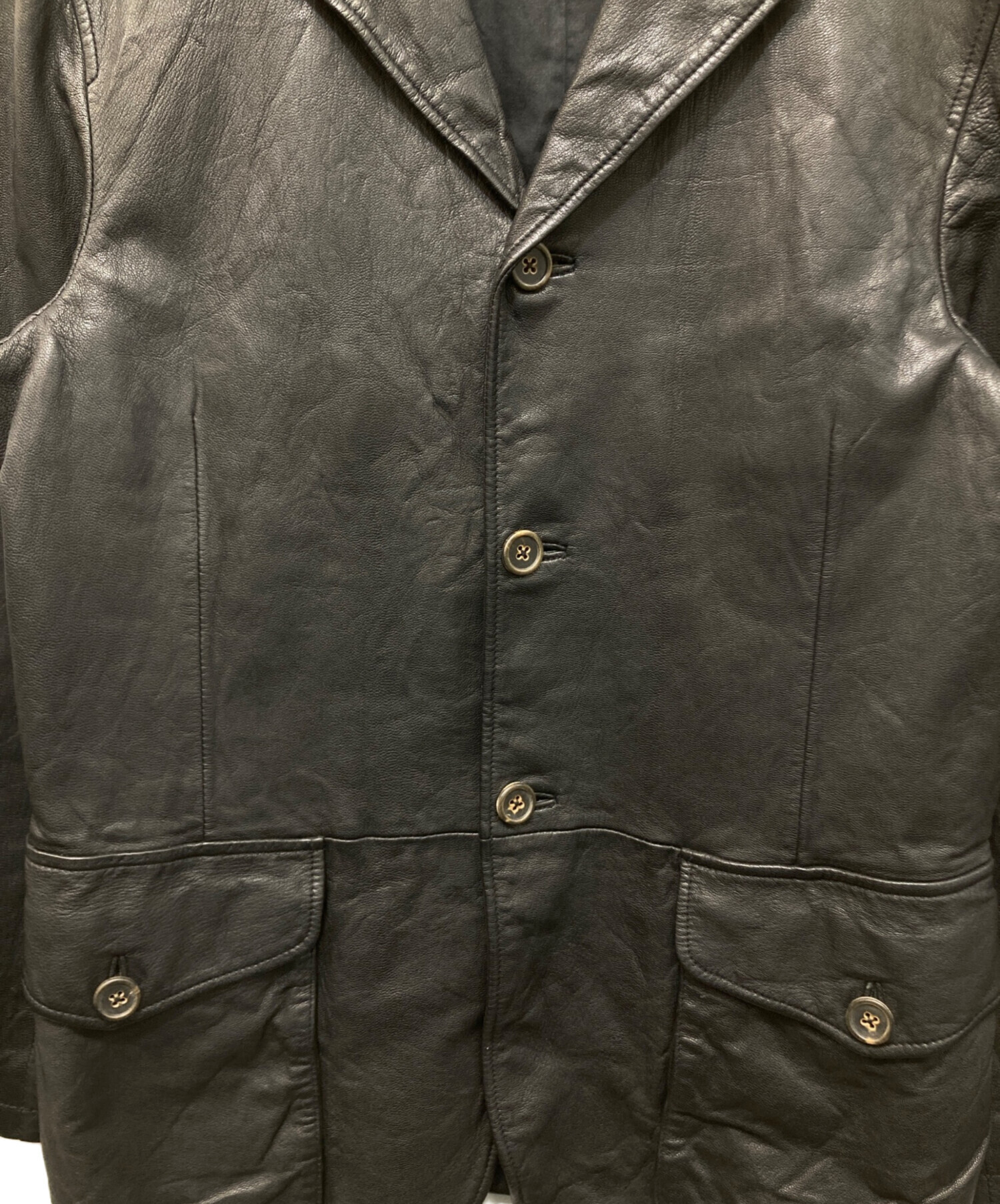 中古・古着通販】PAUL SMITH (ポールスミス) ラムレザー3Bジャケット