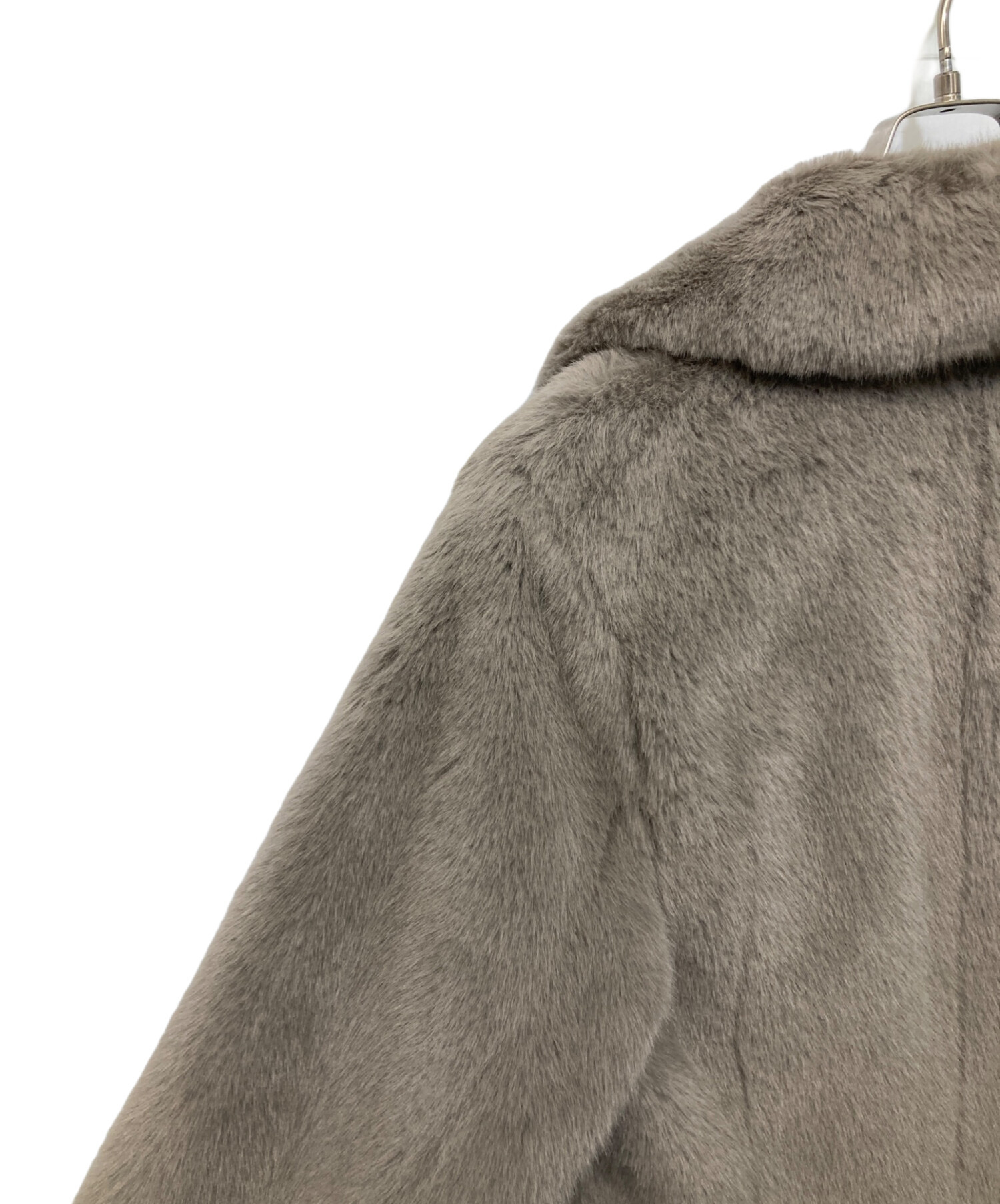 中古・古着通販】HERNO (ヘルノ) フェイクミンクファーコート グレー