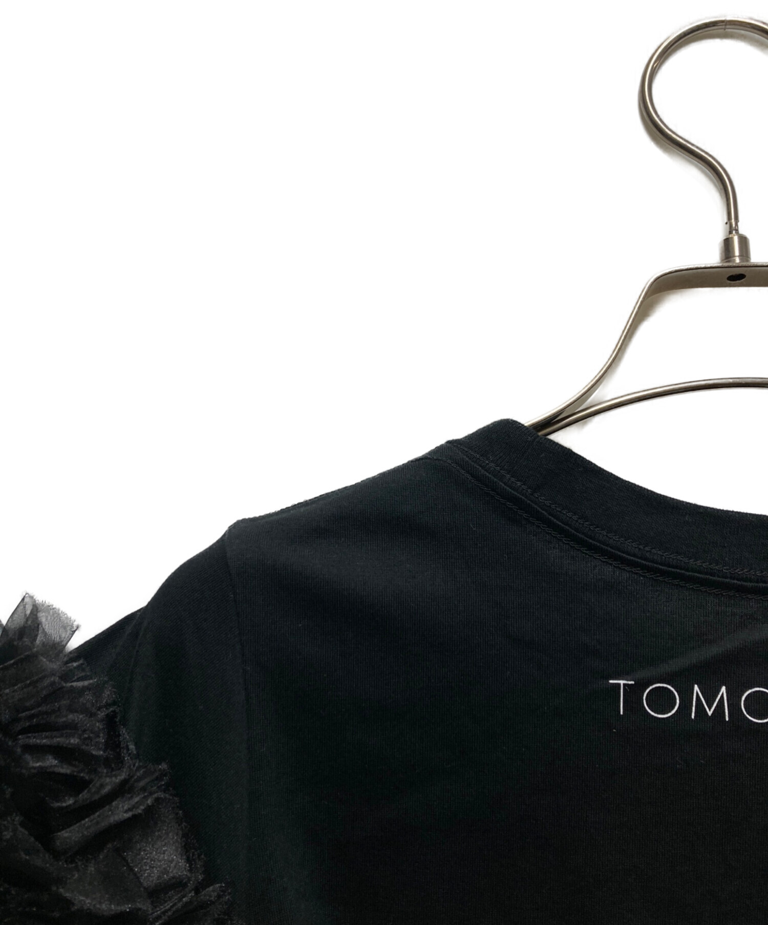 中古・古着通販】TOMO KOIZUMI (トモコイズミ) フリル付きブラックT