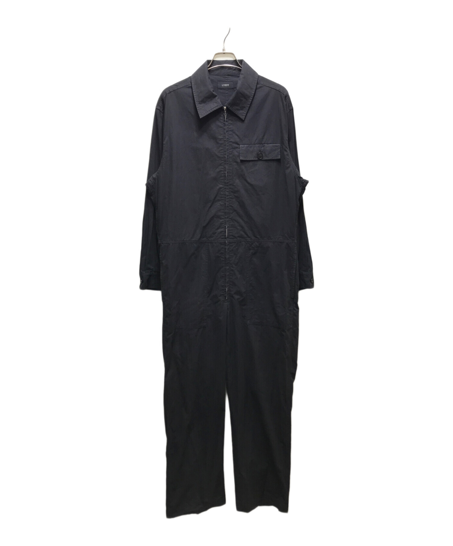LOEFF ジャンプスーツ 中古・古着通販】LOEFF (ロエフ) CTN TYP ジャンプスーツ ネイビー
