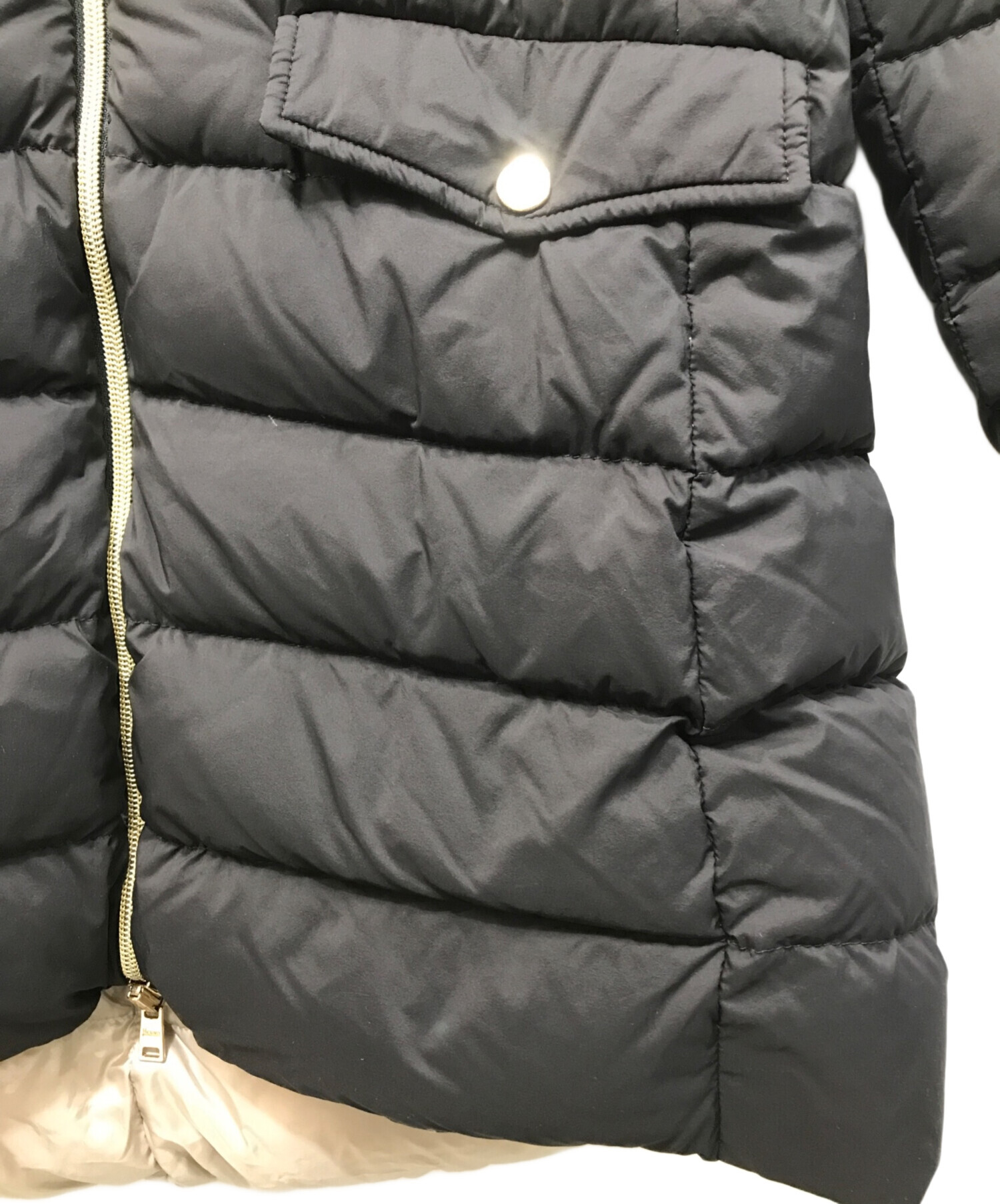 中古・古着通販】HERNO (ヘルノ) リバーシブルダウンコート ブラック