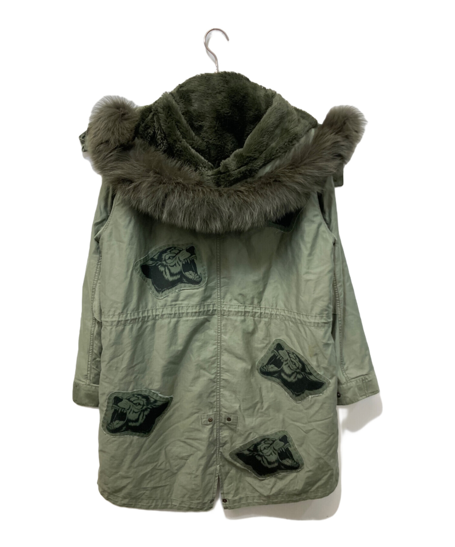 中古・古着通販】ONEMADE (ワンメイド) モッズコート カーキ サイズ:46